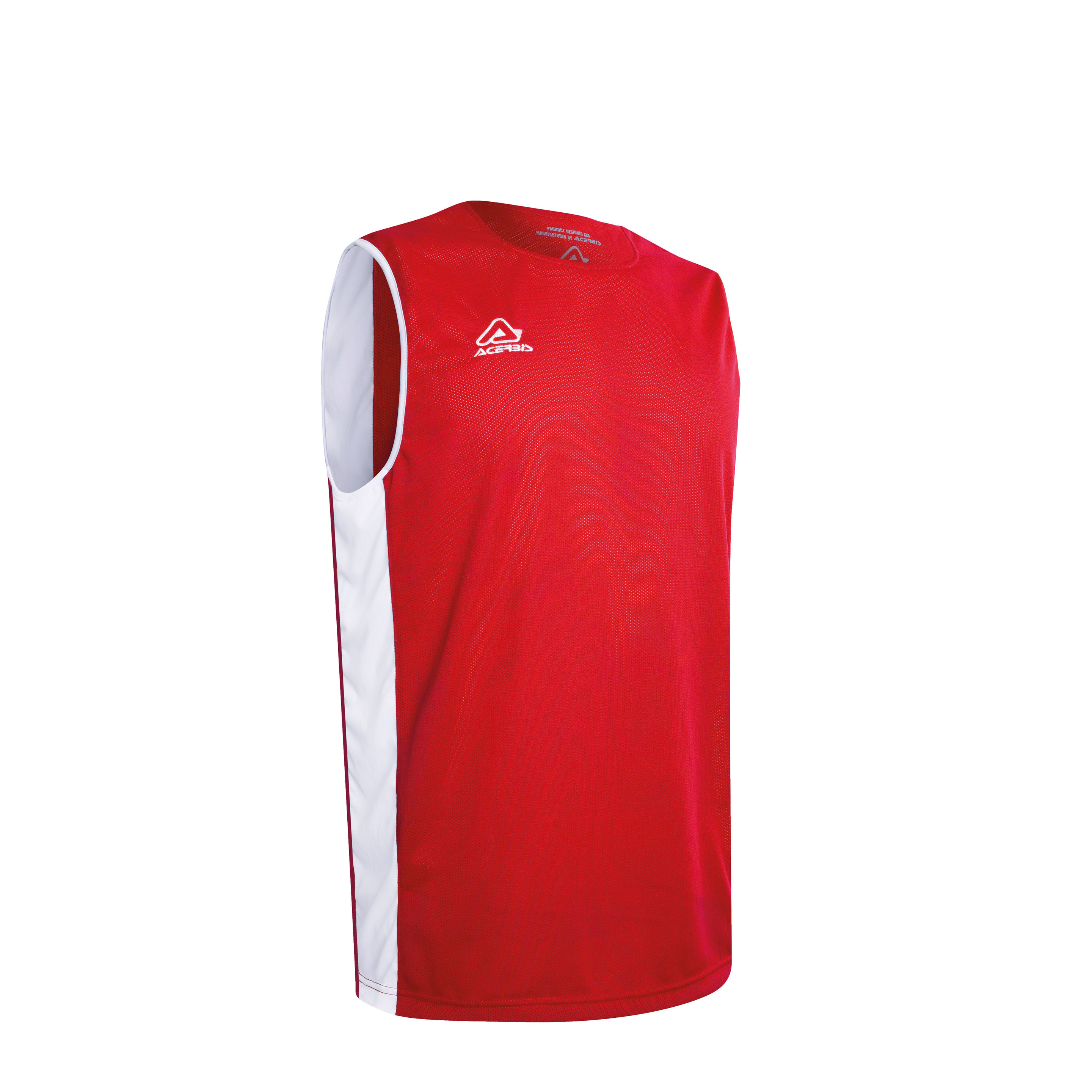Camiseta Acerbis Larry Sin Manga Reversible - Blanco/Rojo - Camiseta Deportiva  MKP