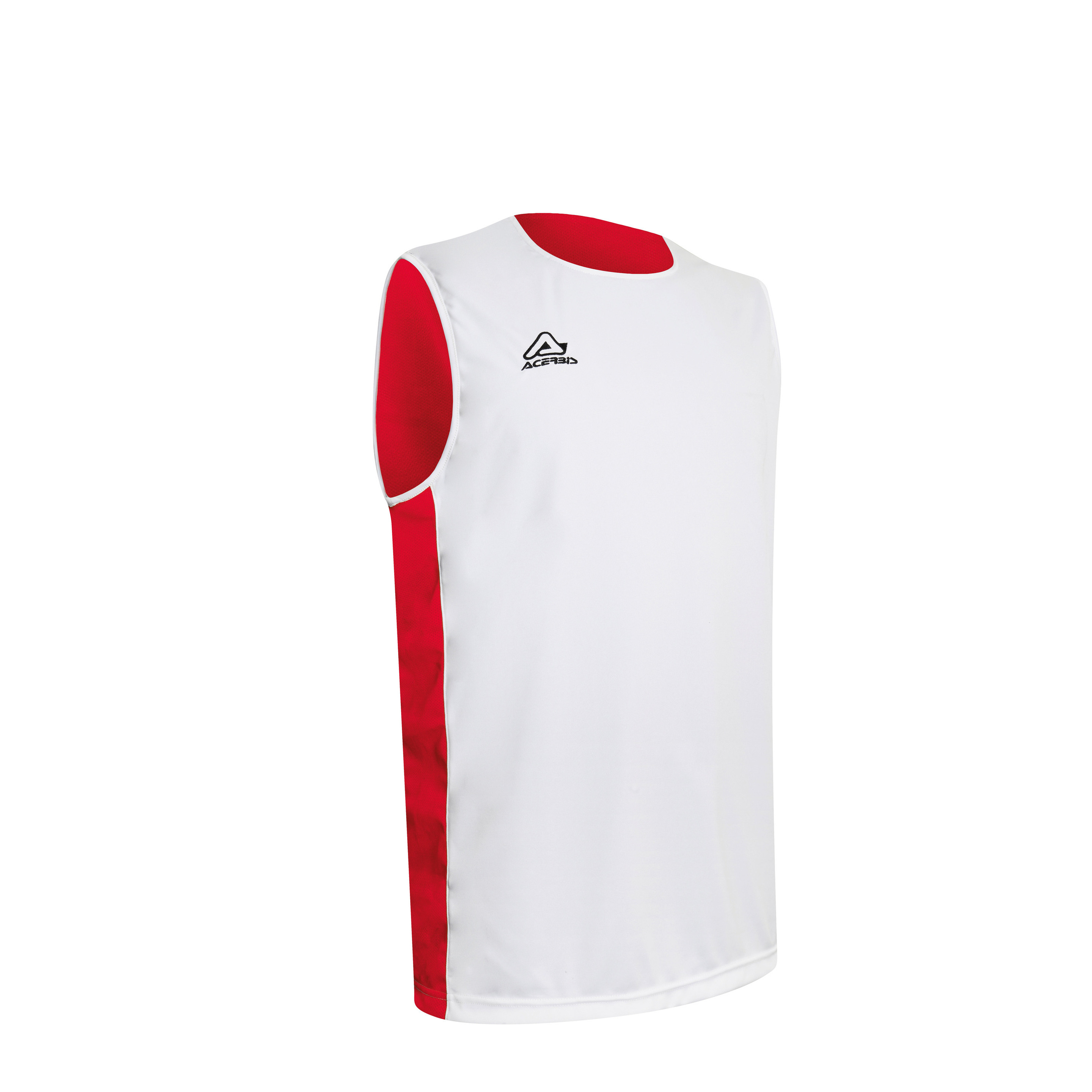 Camiseta Acerbis Larry Sin Manga Reversible - Blanco/Rojo - Camiseta Deportiva  MKP