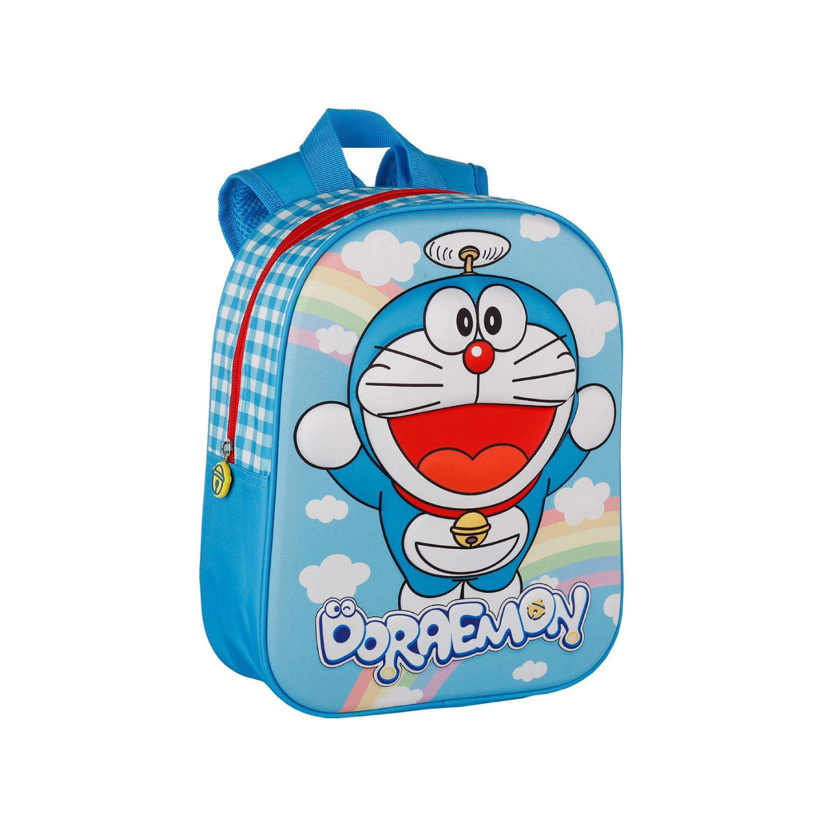 Mochila Pequeña Doraemon Rainbow 3d Eva. 32 X 25 X 10 Cm. - Multicolor  MKP
