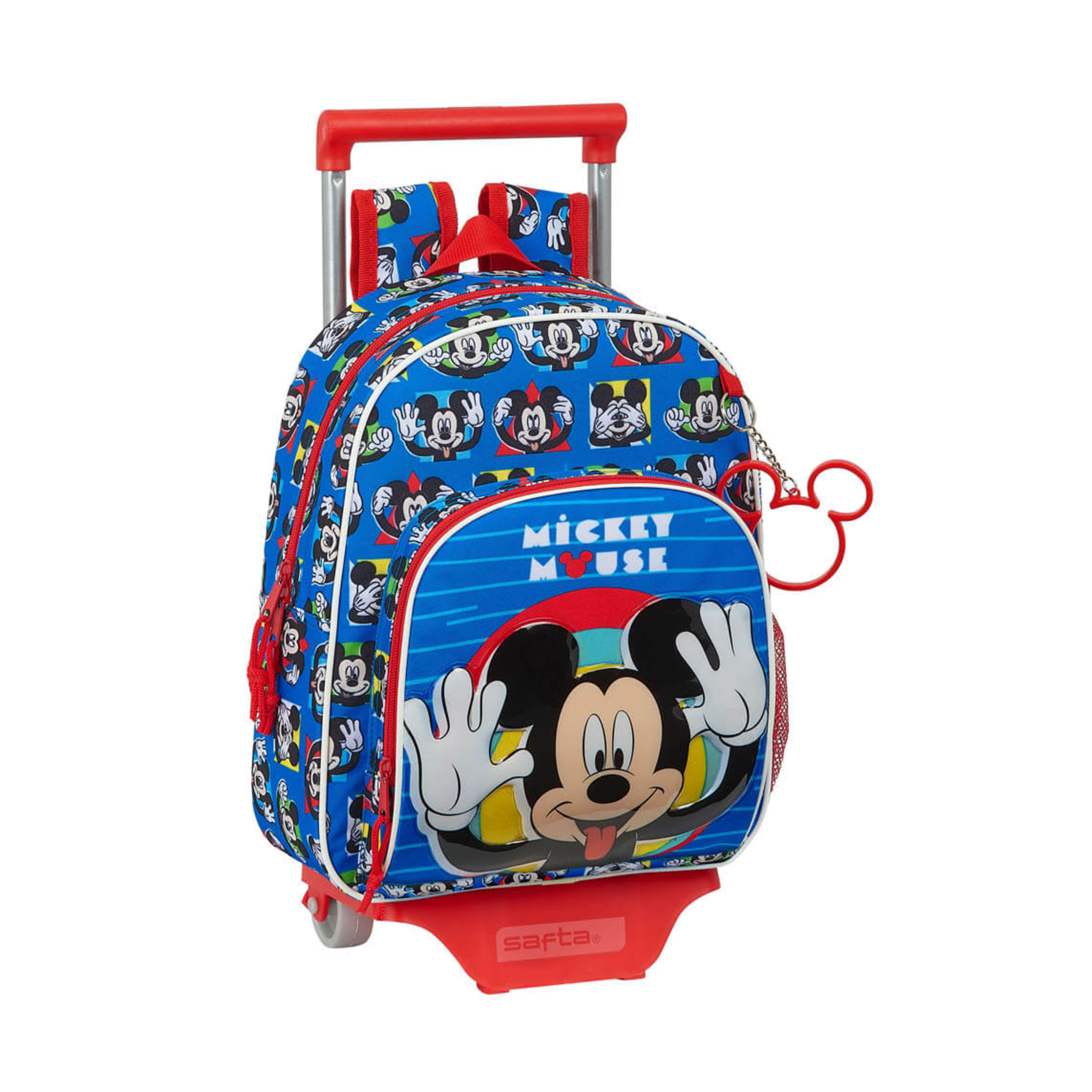 Mochila Mickey Mouse Infantil Pequeña Con Carro