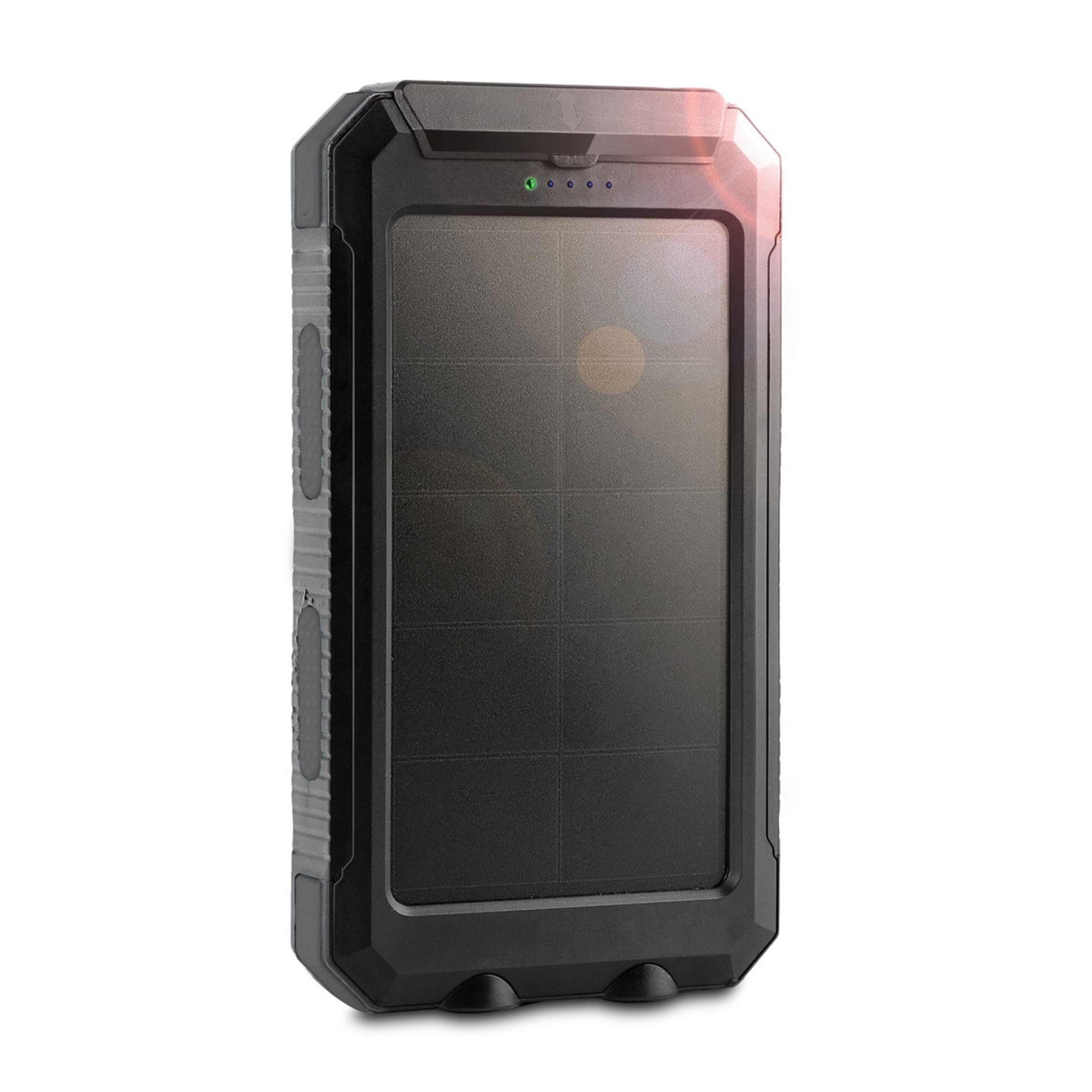 Muvit Power Bank Solar 10000 Mah Usb 2 Puertos+brújula+linterna Led Negro