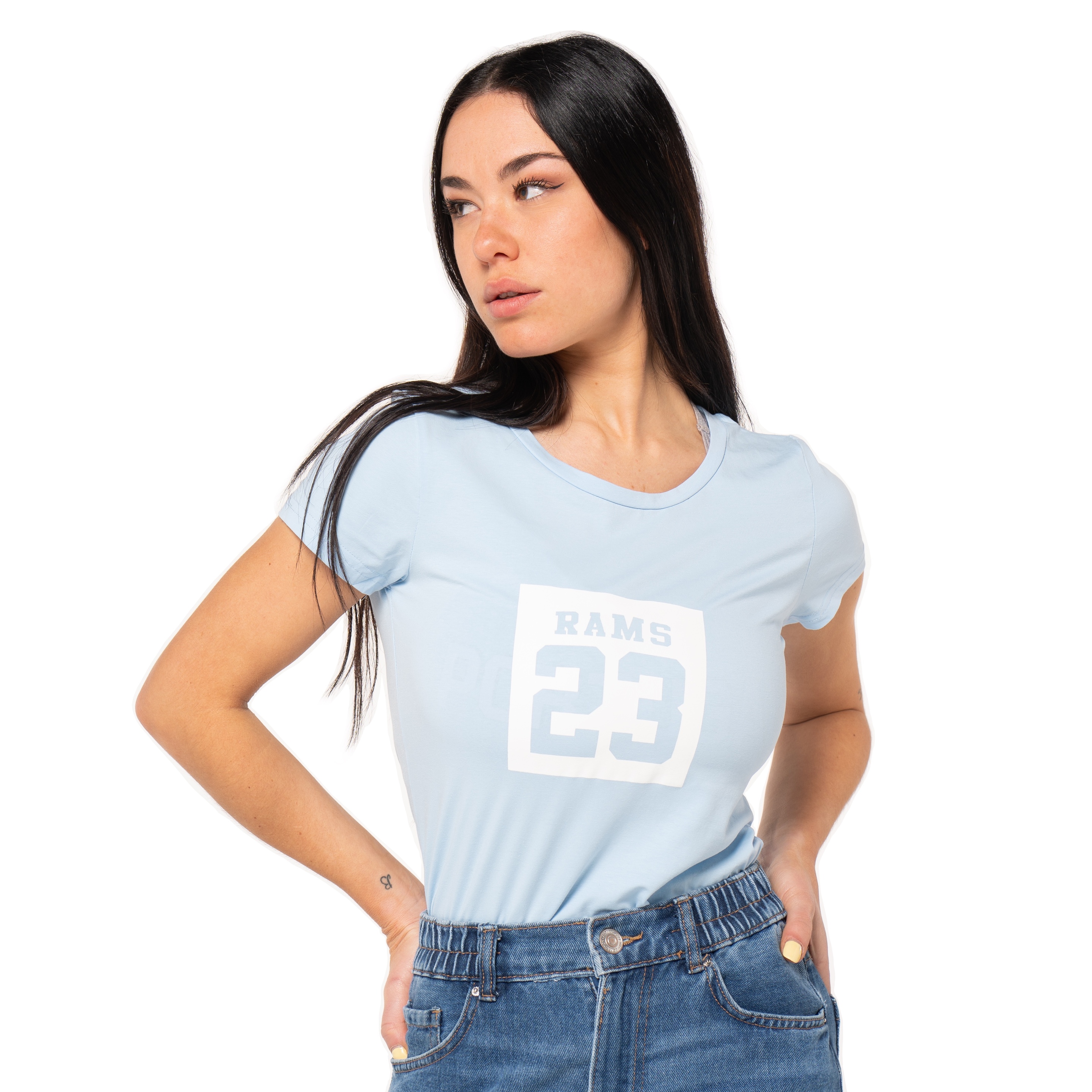 Camiseta Manga Corta Cuadrado Rams 23 - azul - 