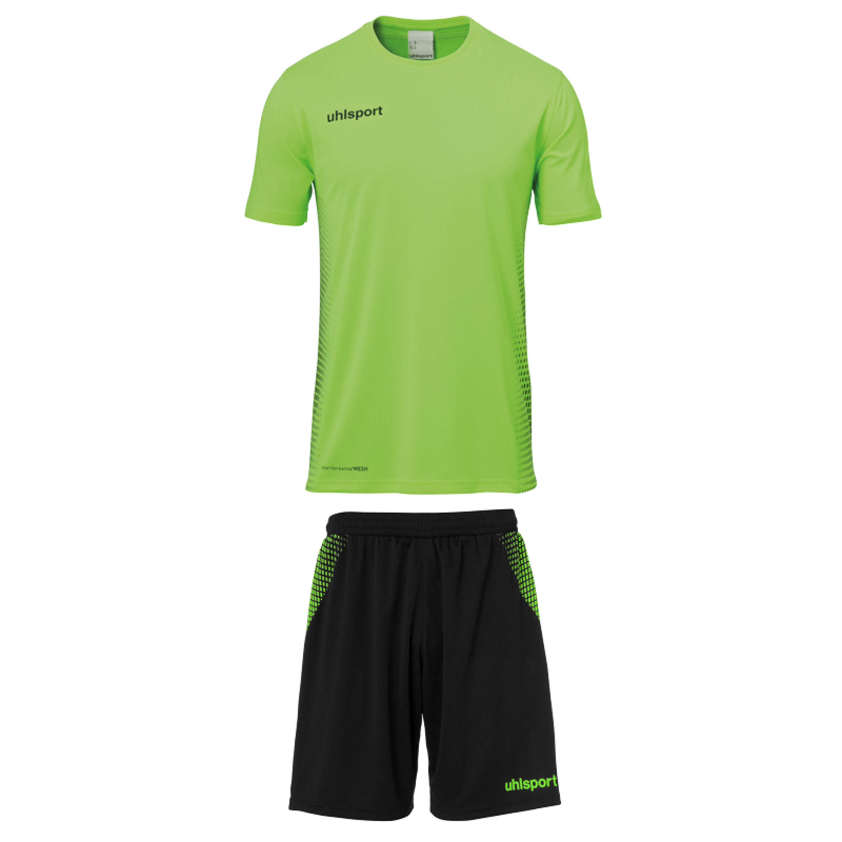 Score Kit Ss Verde Fluor/negro Uhlsport