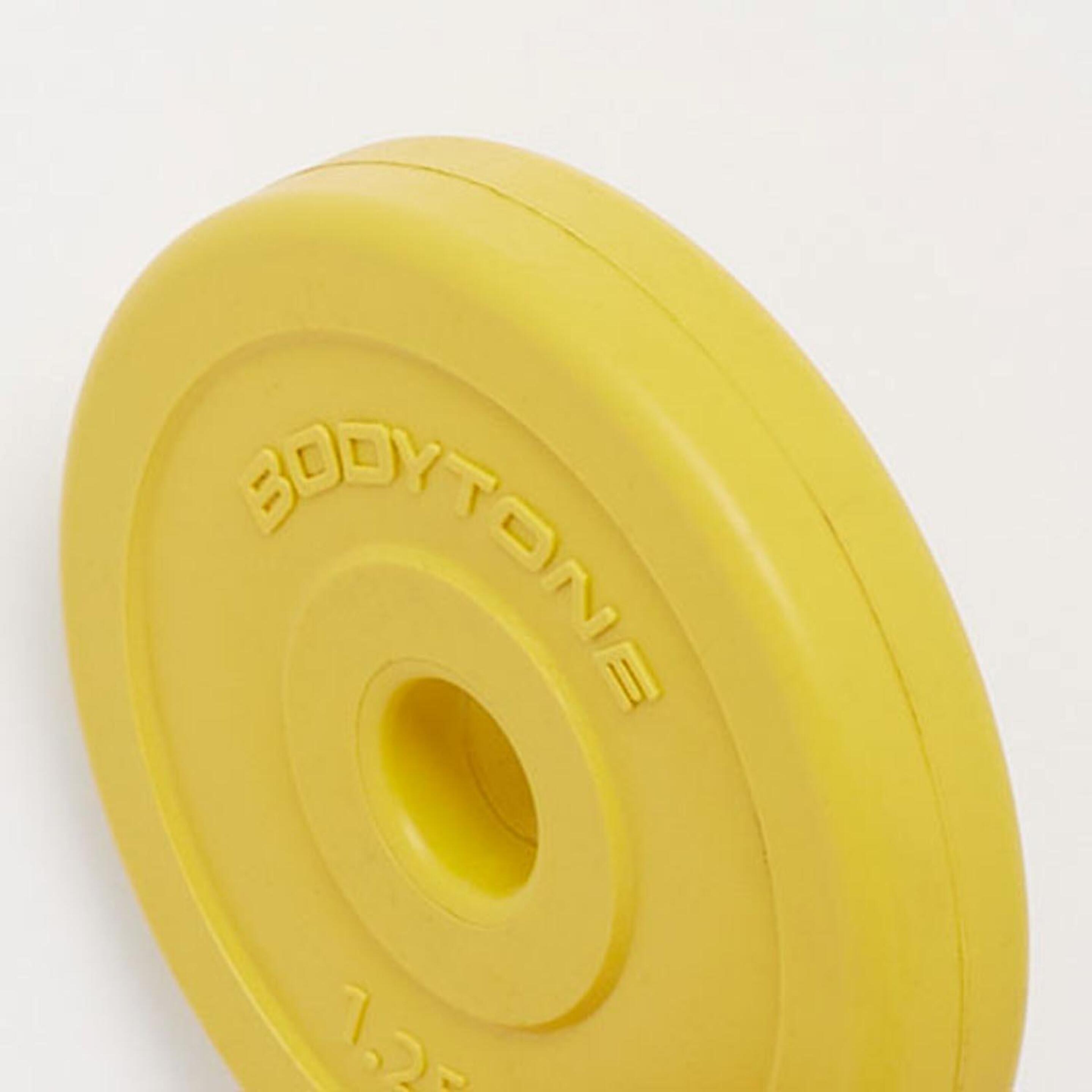 Disco Musculação 1,25kg Bodytone - Amarelo - Disco 1,25 Kg | Sport Zone