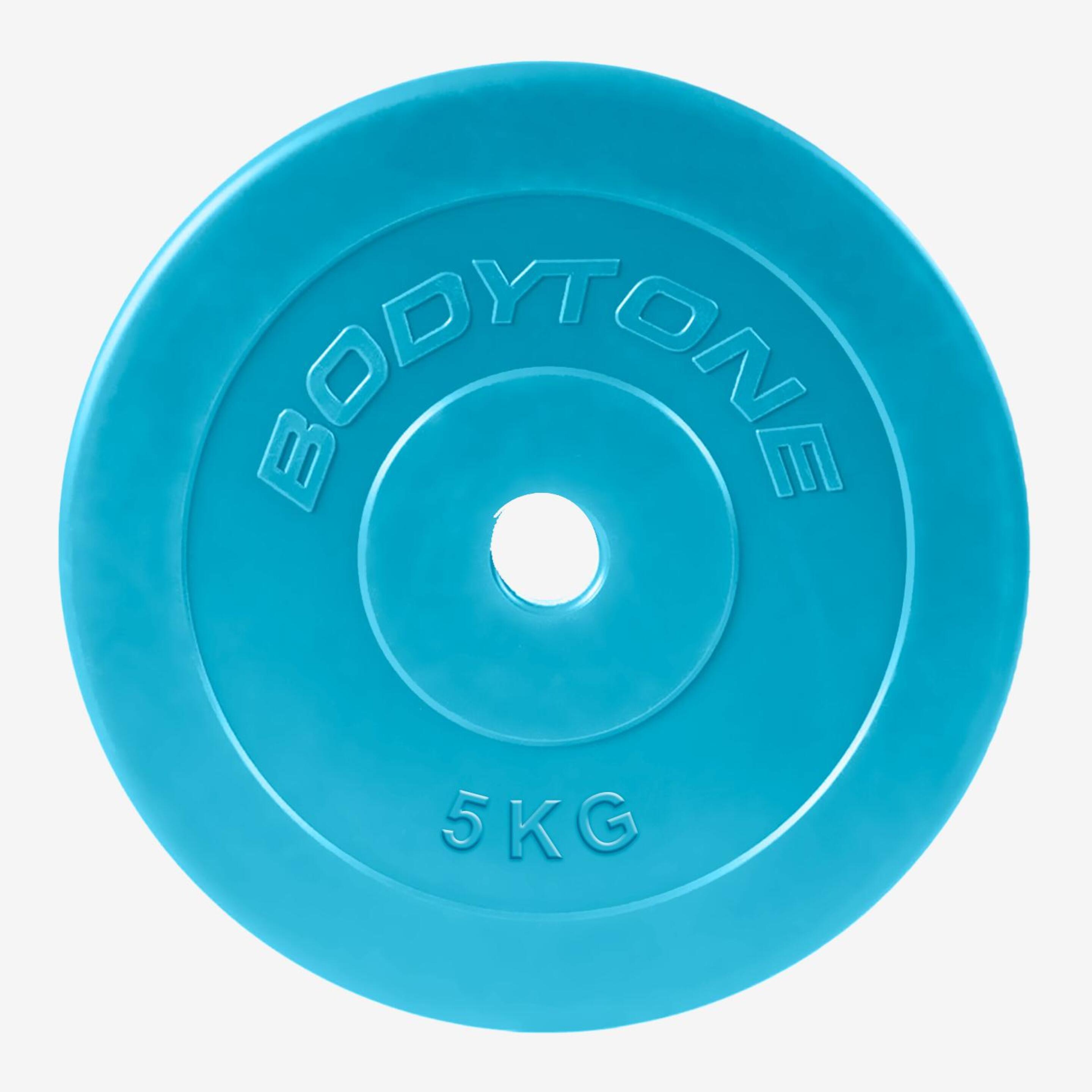 Disco Musculação Bodytone - Azul - Disco 5 Kg | Sport Zone