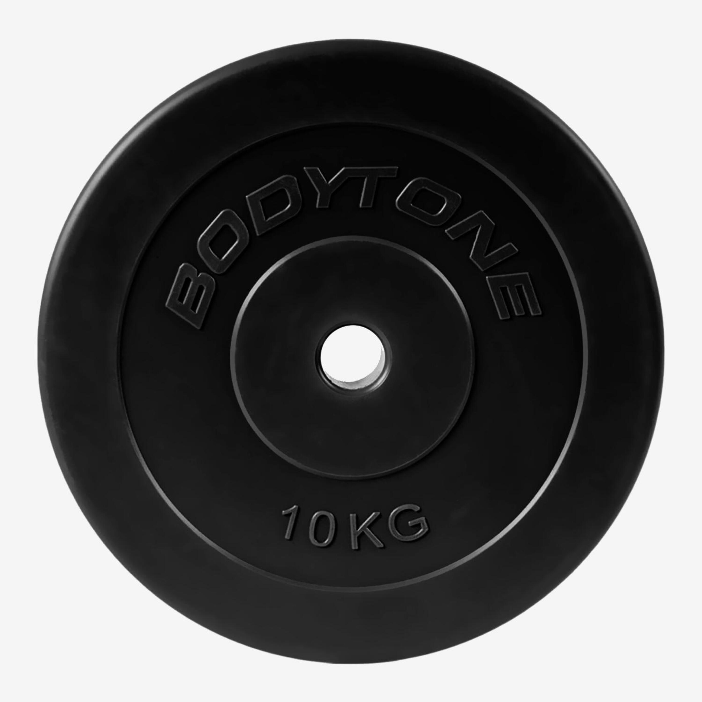 Disco Musculação 10kg Bodytone - Preto - Disco 10 Kg | Sport Zone