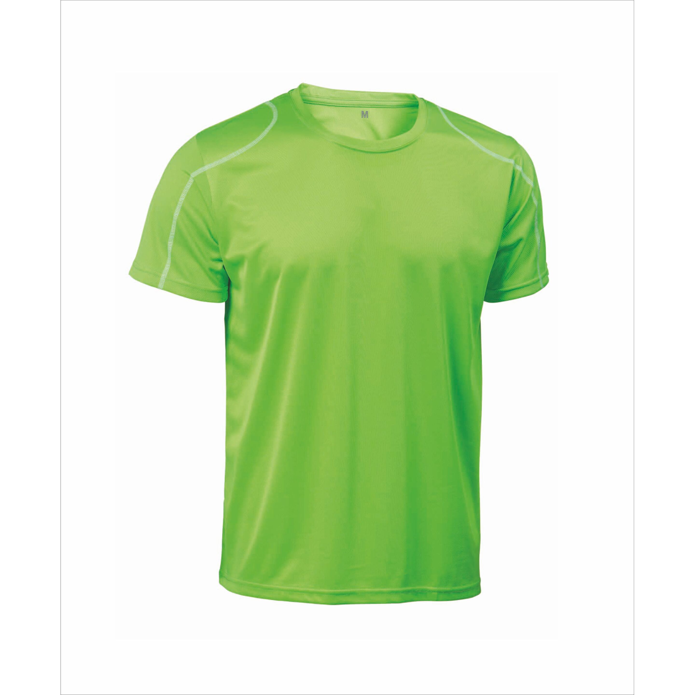 Camiseta Running Modelo Río Asioka - verde_fluor - Camiseta Correr Manga Corta  MKP