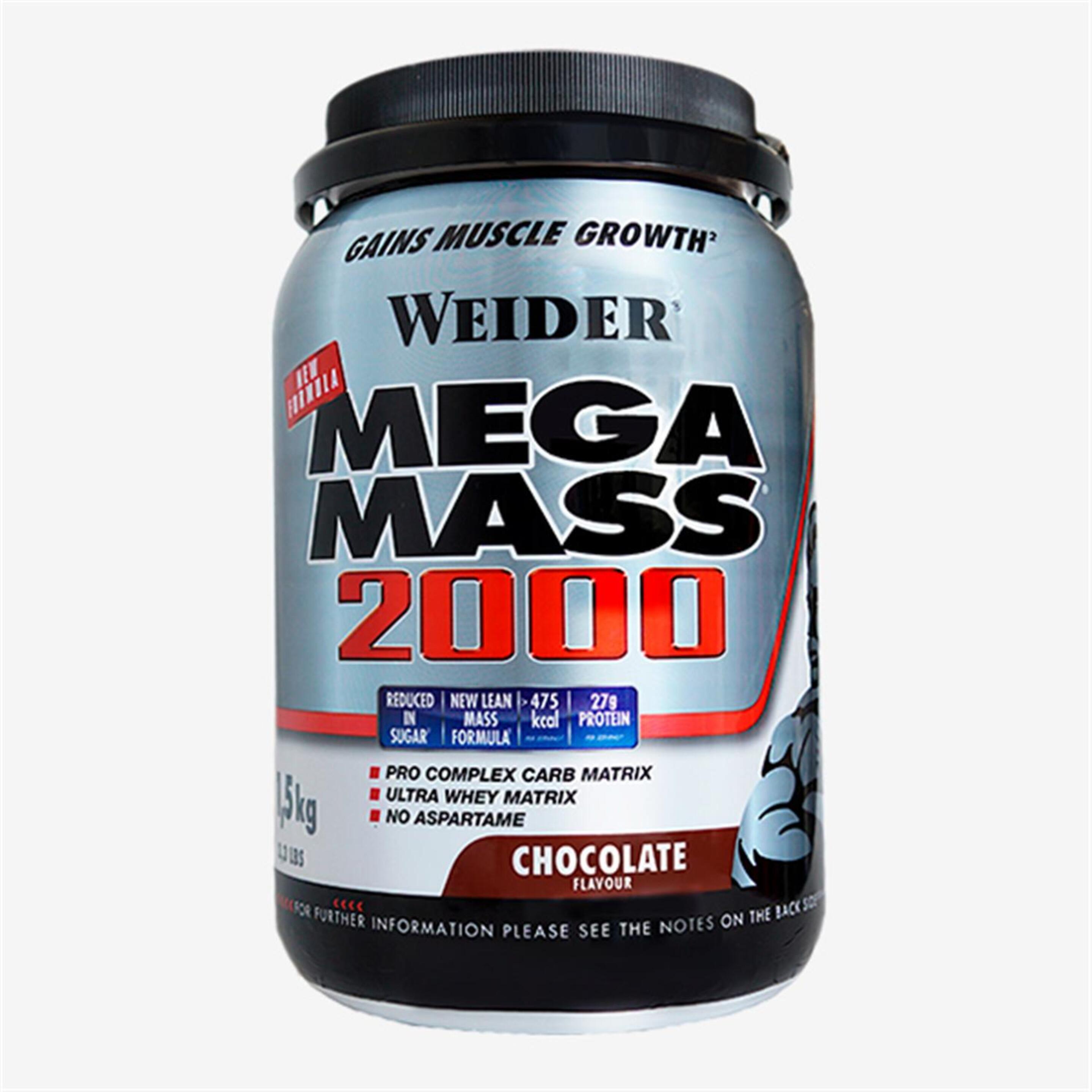 Weider Super Mega Mass 2000 1,5 kg - Chocolate - Proteínas  MKP