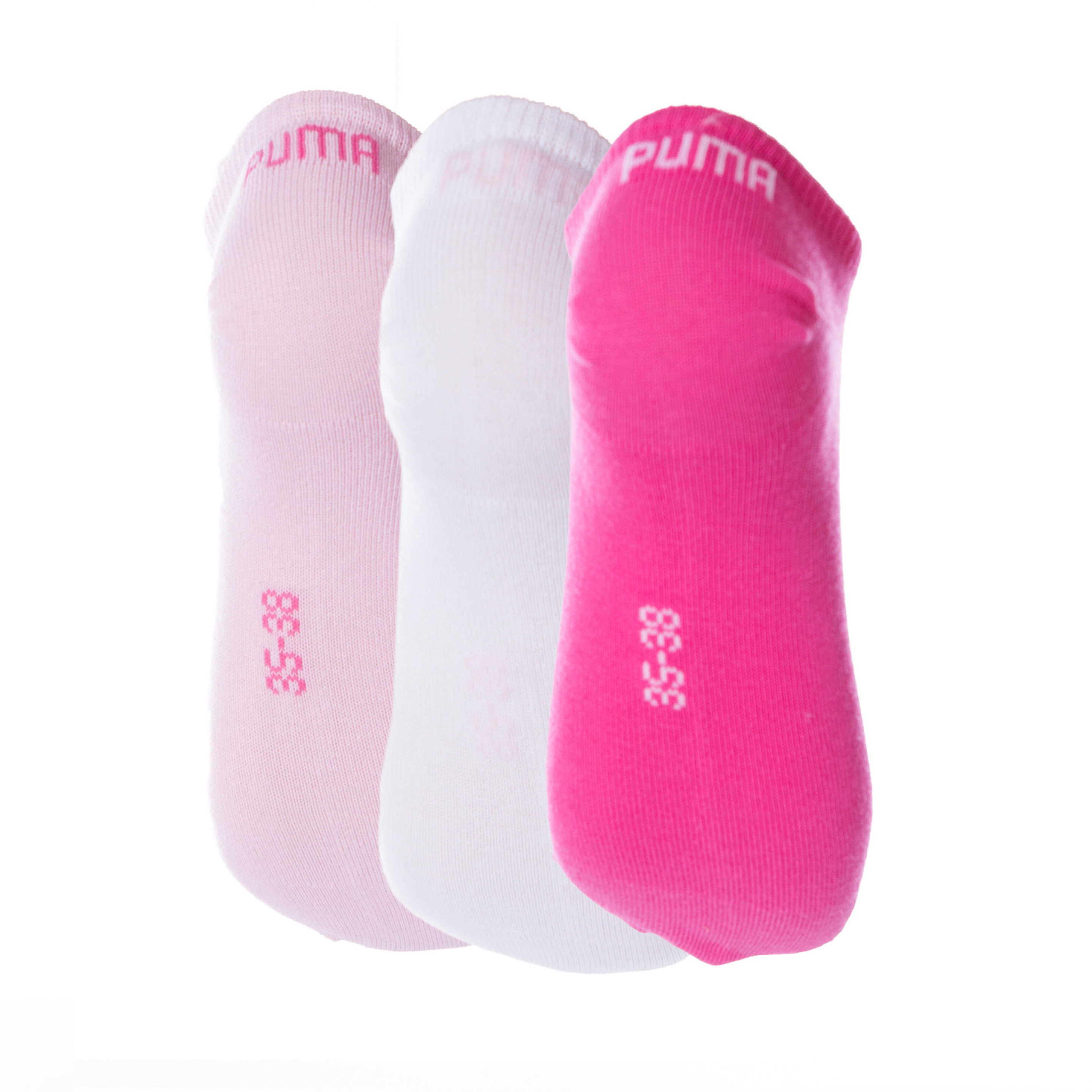 Calcetines Invisible Puma Rosa Fucsia Blanco