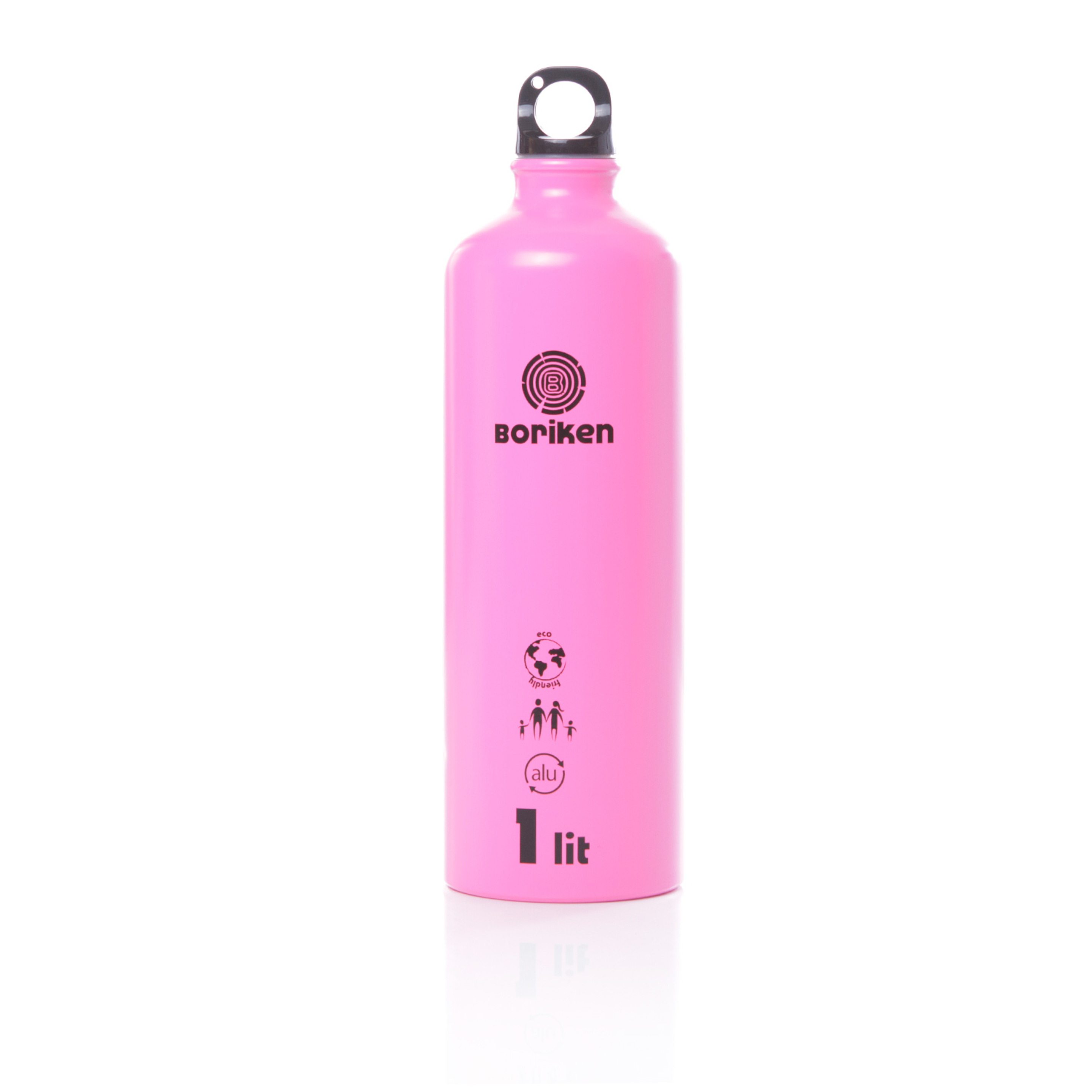 Botella Aluminio Boriken Rosa 1 Litro