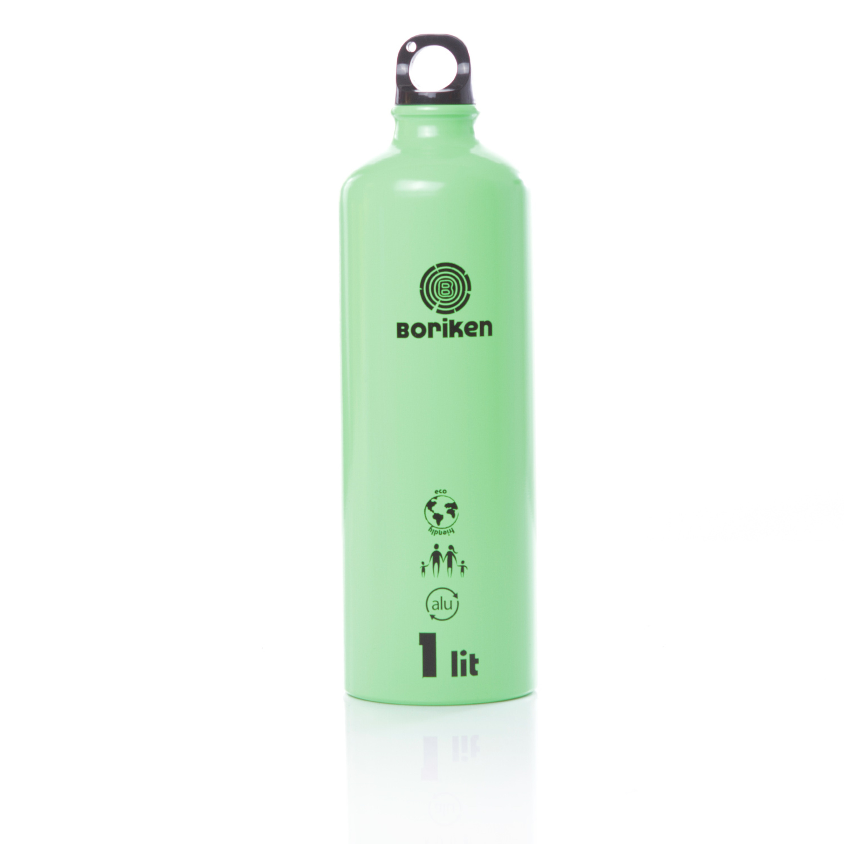 Botella Aluminio Boriken Verde 1 Litro