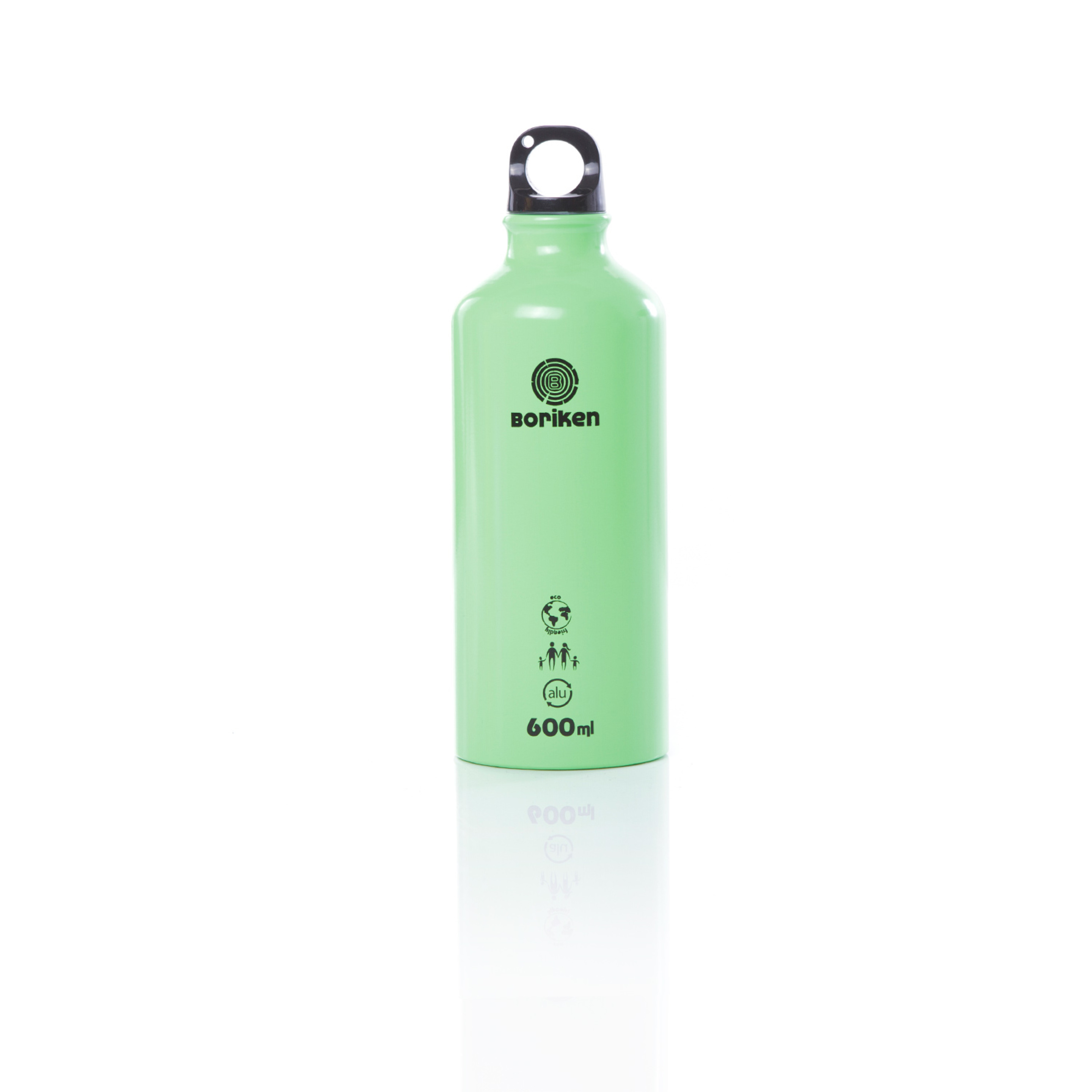 Botella Aluminio BORIKEN Verde 0,6 litros