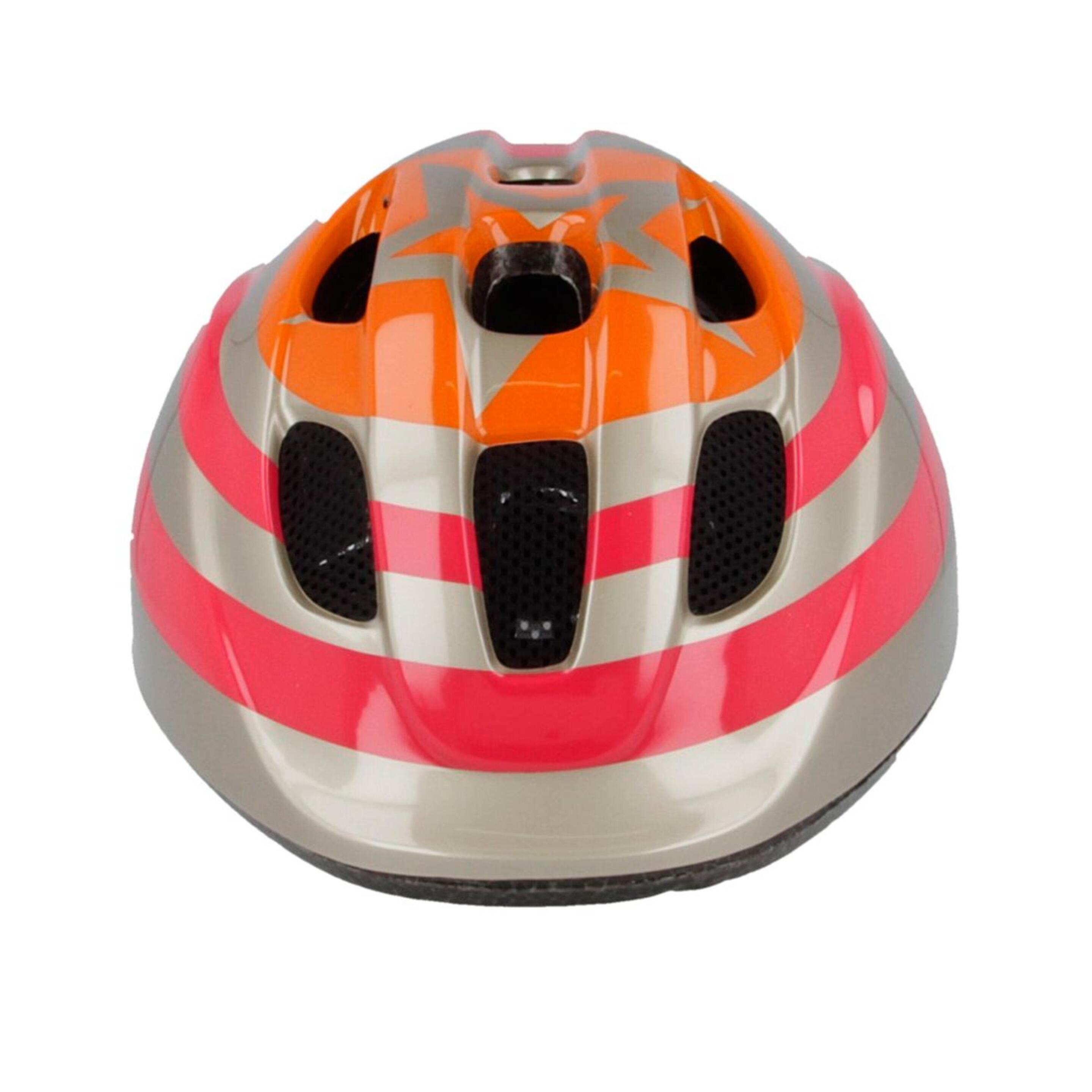 Casco Bicicleta Mítical Star Niña Rosa Naranja