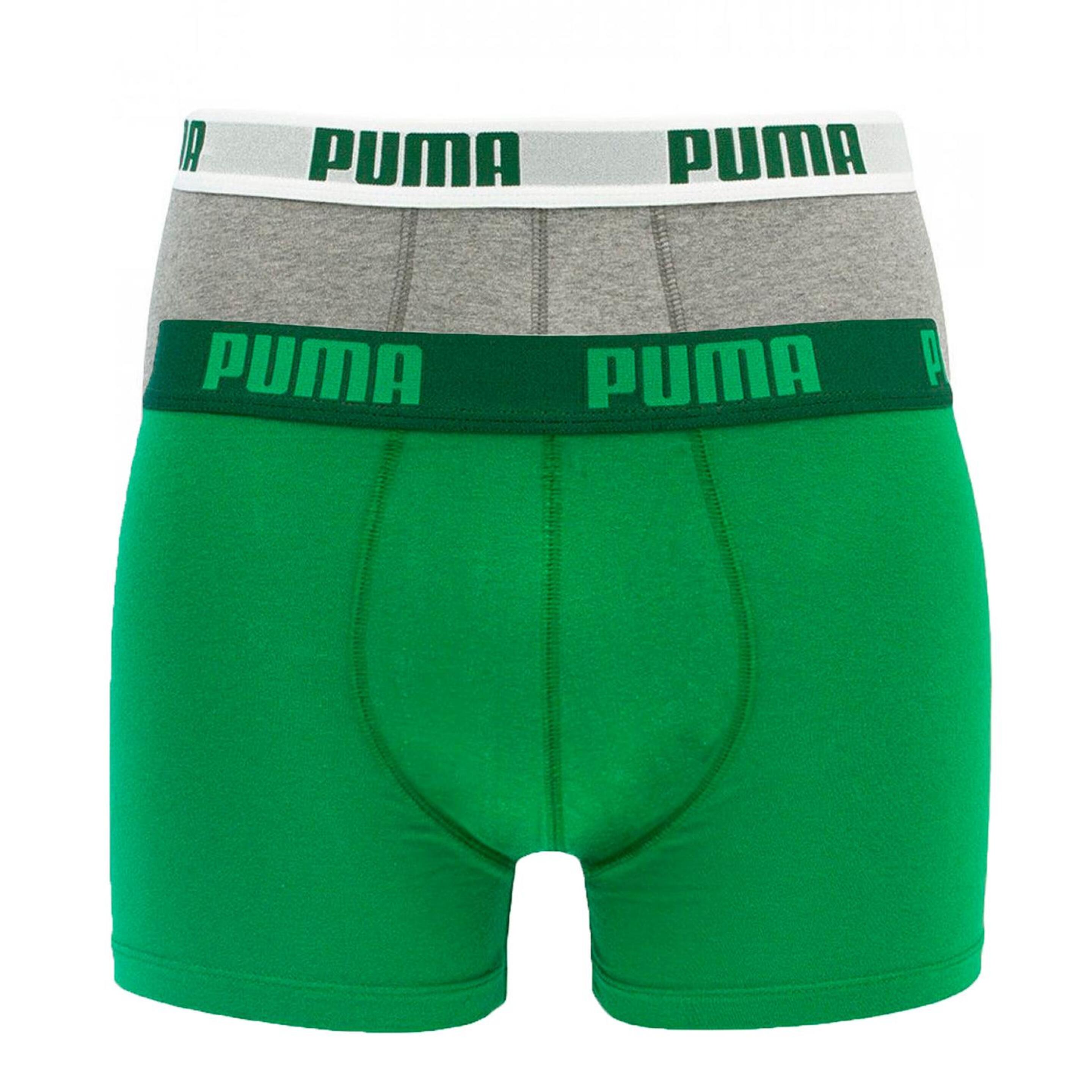 Puma Calzoncillos Boxer Verde Gris