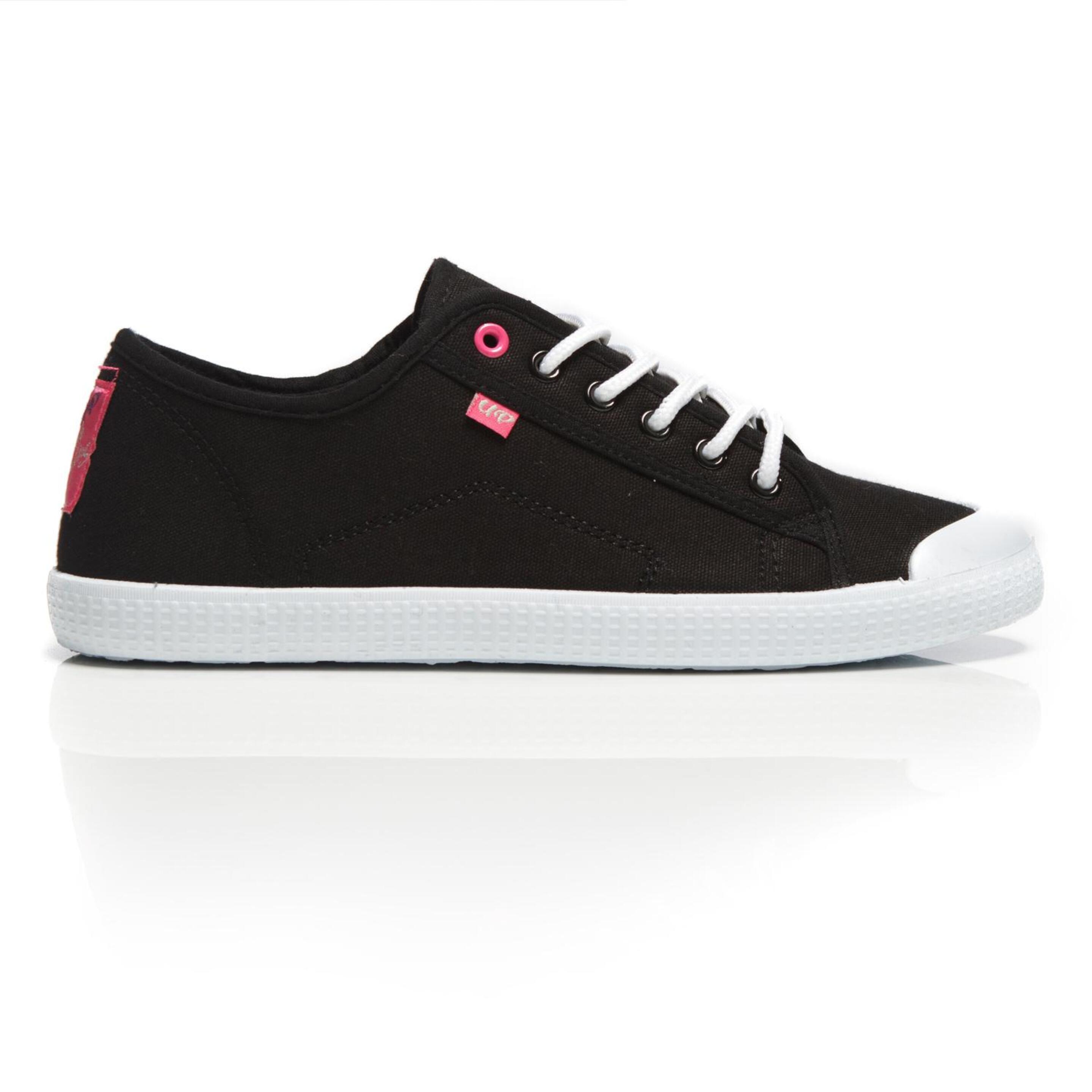 Zapatillas Lona UP TOECAP Negro Mujer