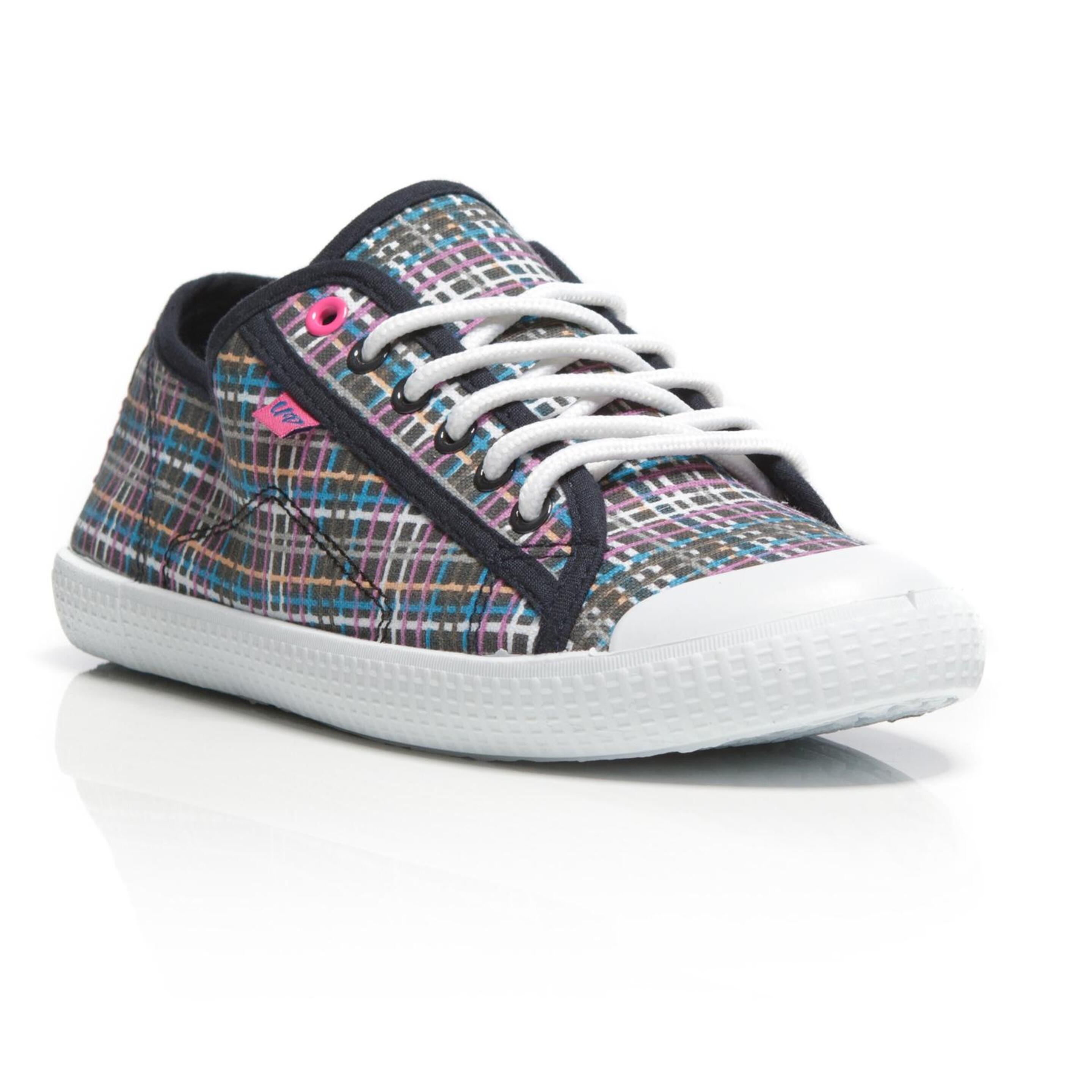 Zapatillas Lona UP TOECAP Gris Mujer