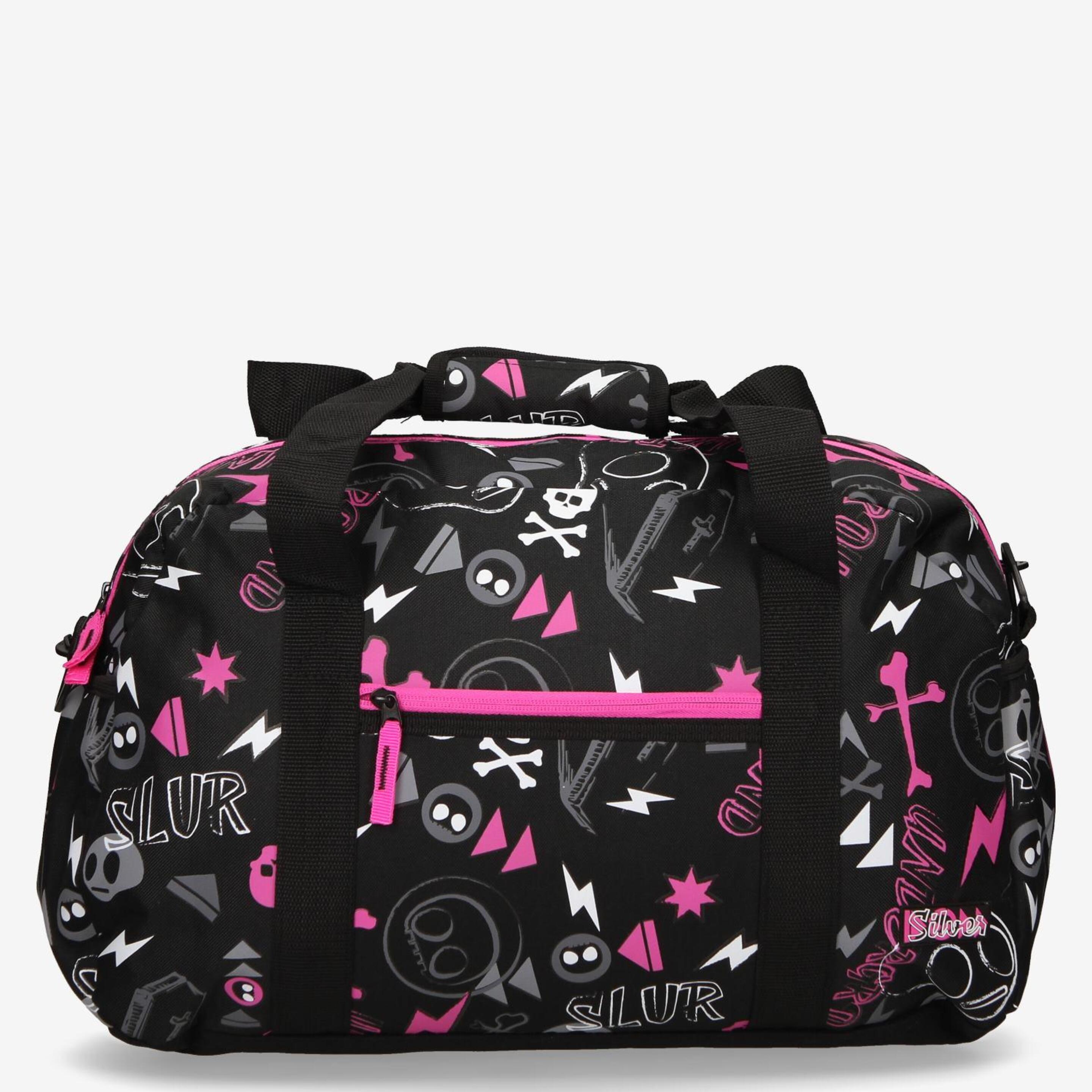 Bolsa Deporte SILVER Mediana Estampado Negro