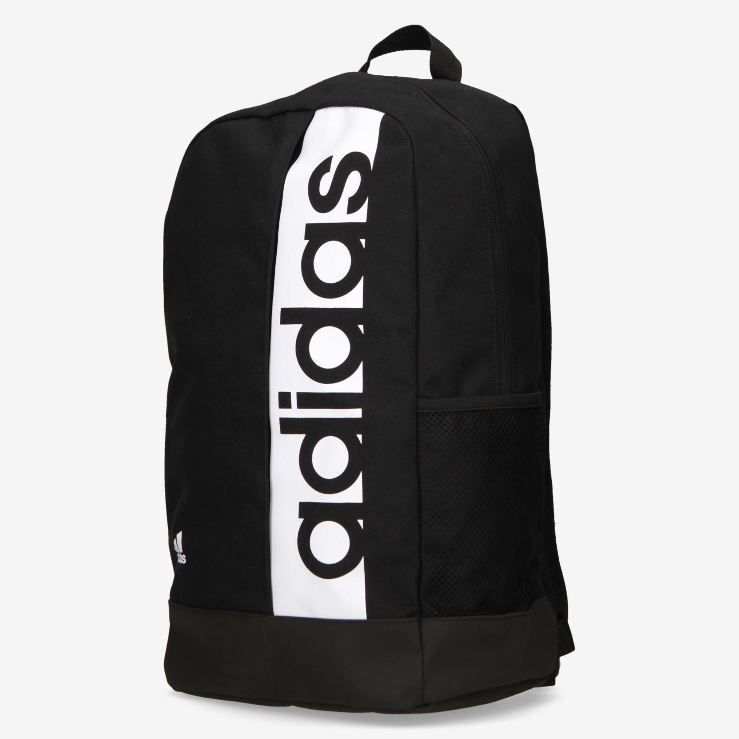 Mochila adidas Negra Franja Blanca