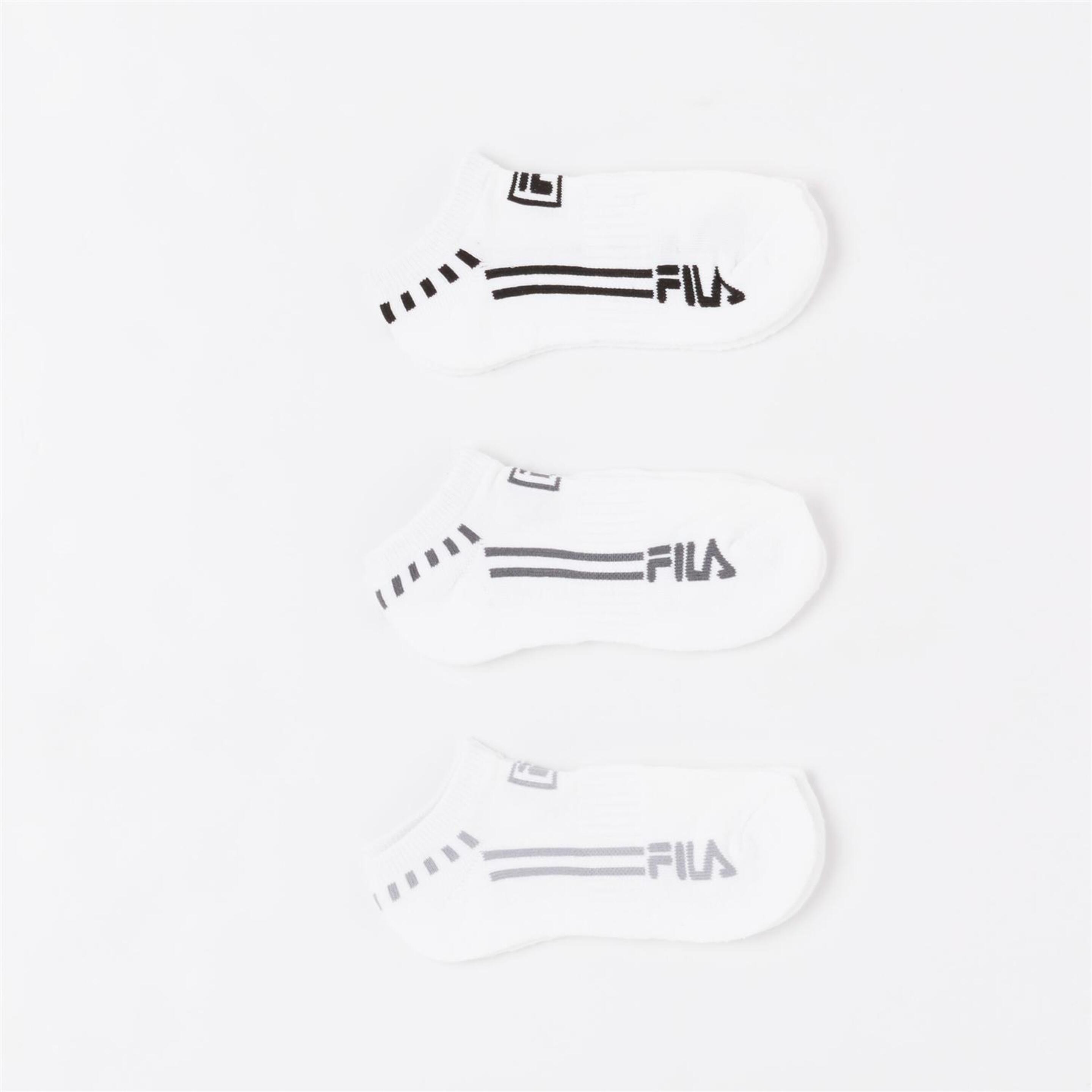 Fila Pack 3 Calcetines Invisibles Blanco Niño