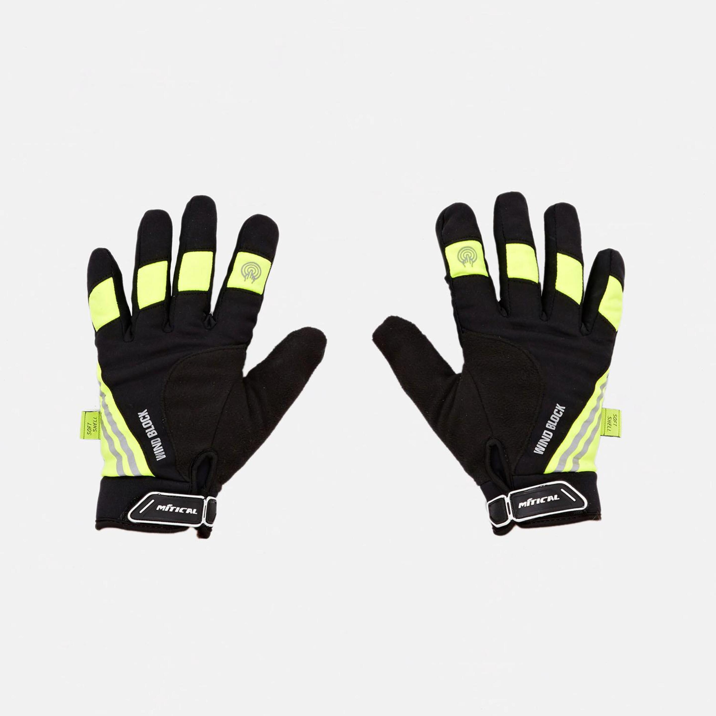 Guantes Ciclismo Negro Verde Mitical WindShield