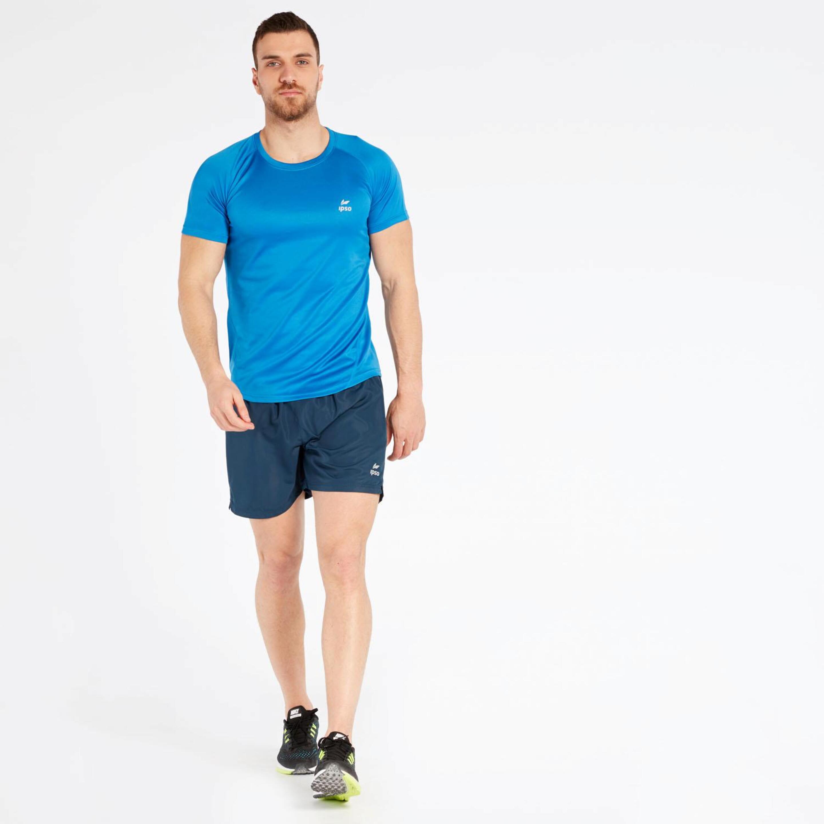 Camiseta Running Azul Ipso Basic
