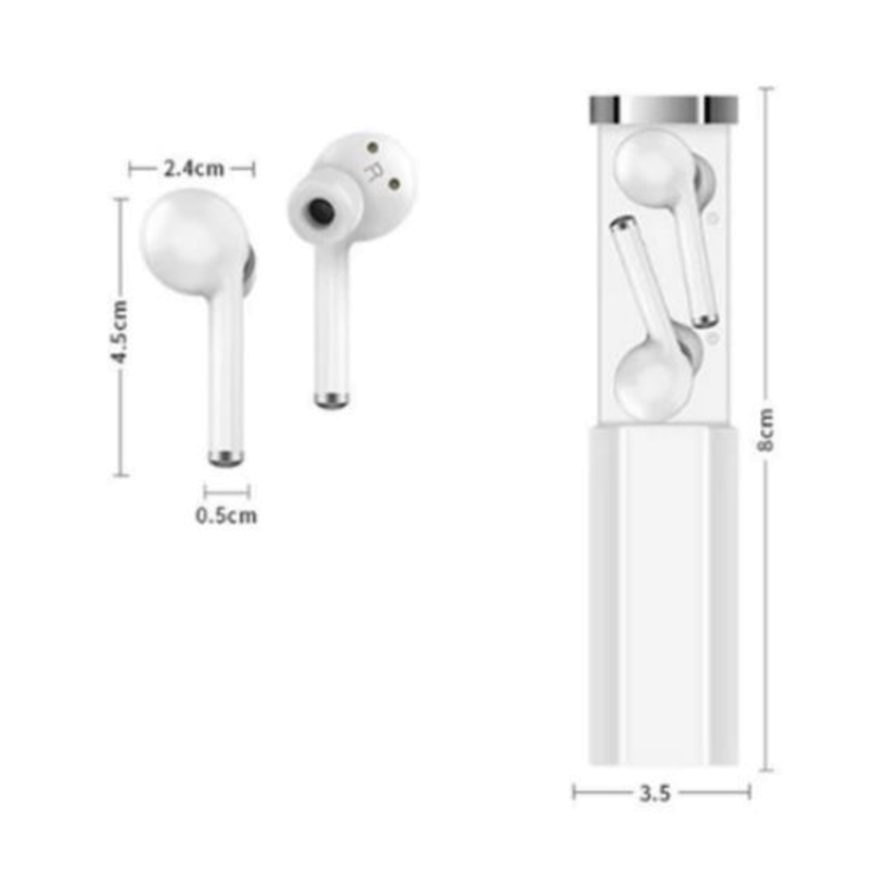Mini Auriculares Bluetooth E-nuc Tw50 - Blanco  MKP