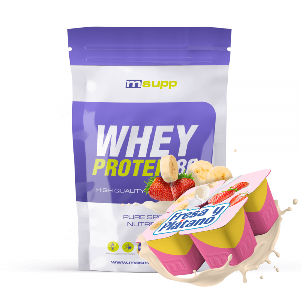 Whey Protein80 - 1kg De Mm Supplements Sabor Fresa Plátano -  - 