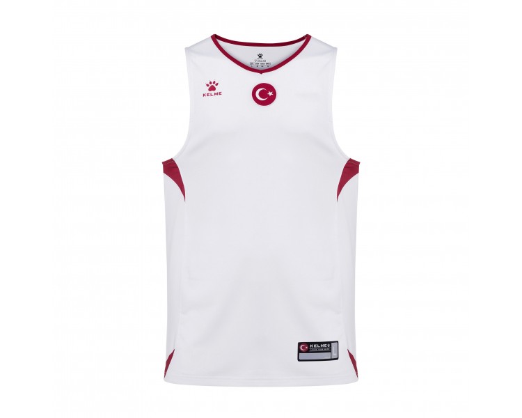 Camiseta Fed. Turquía Baloncesto Kelme Blanco