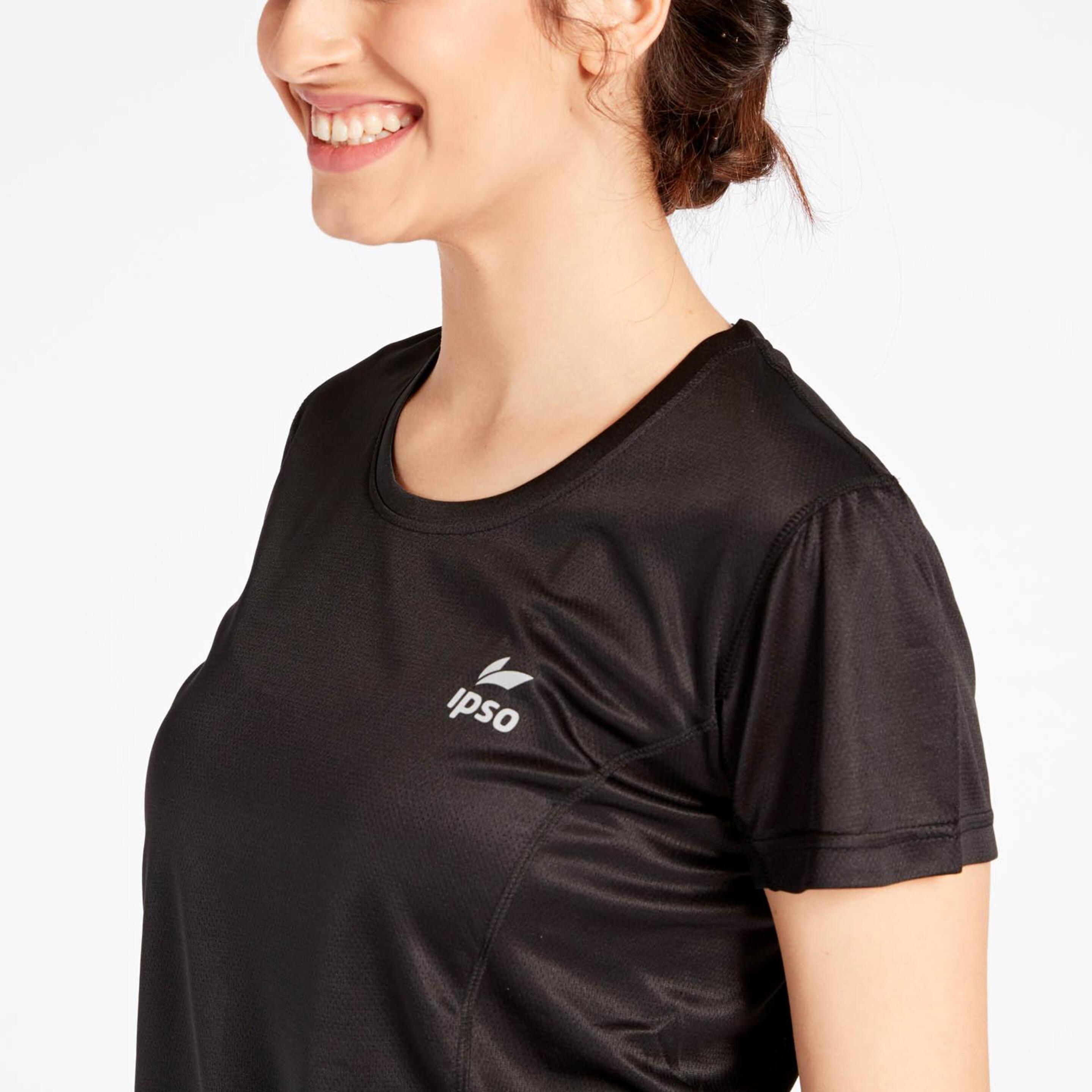 Camiseta Running Negra Ipso