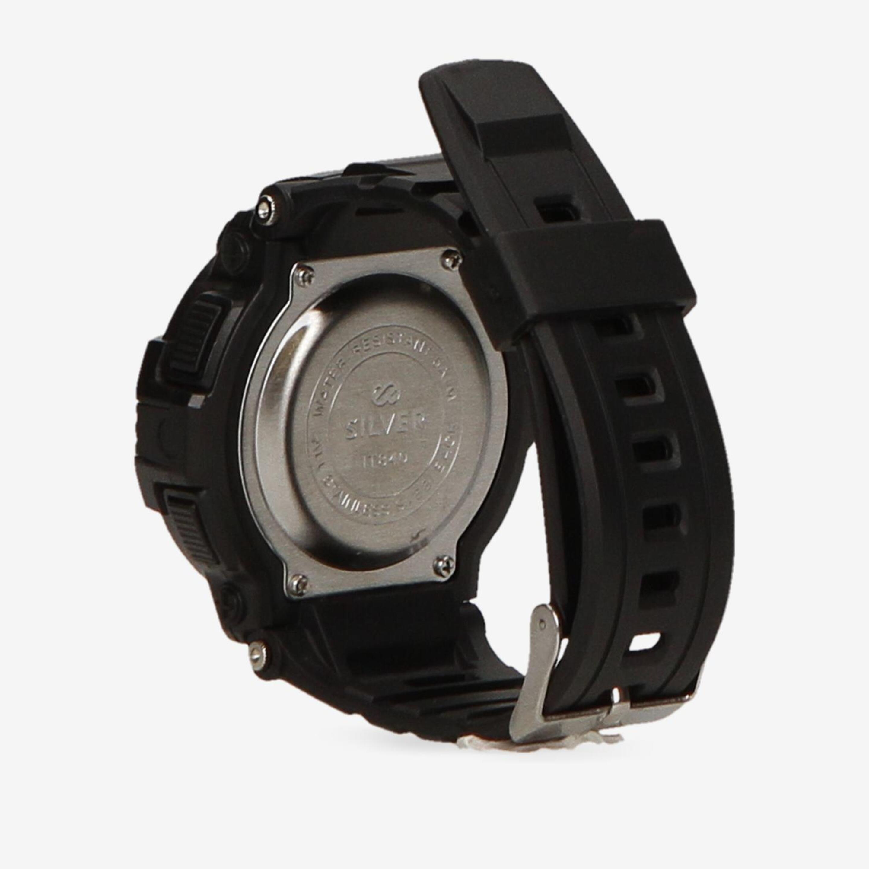 Reloj Deportivo Negro Silver