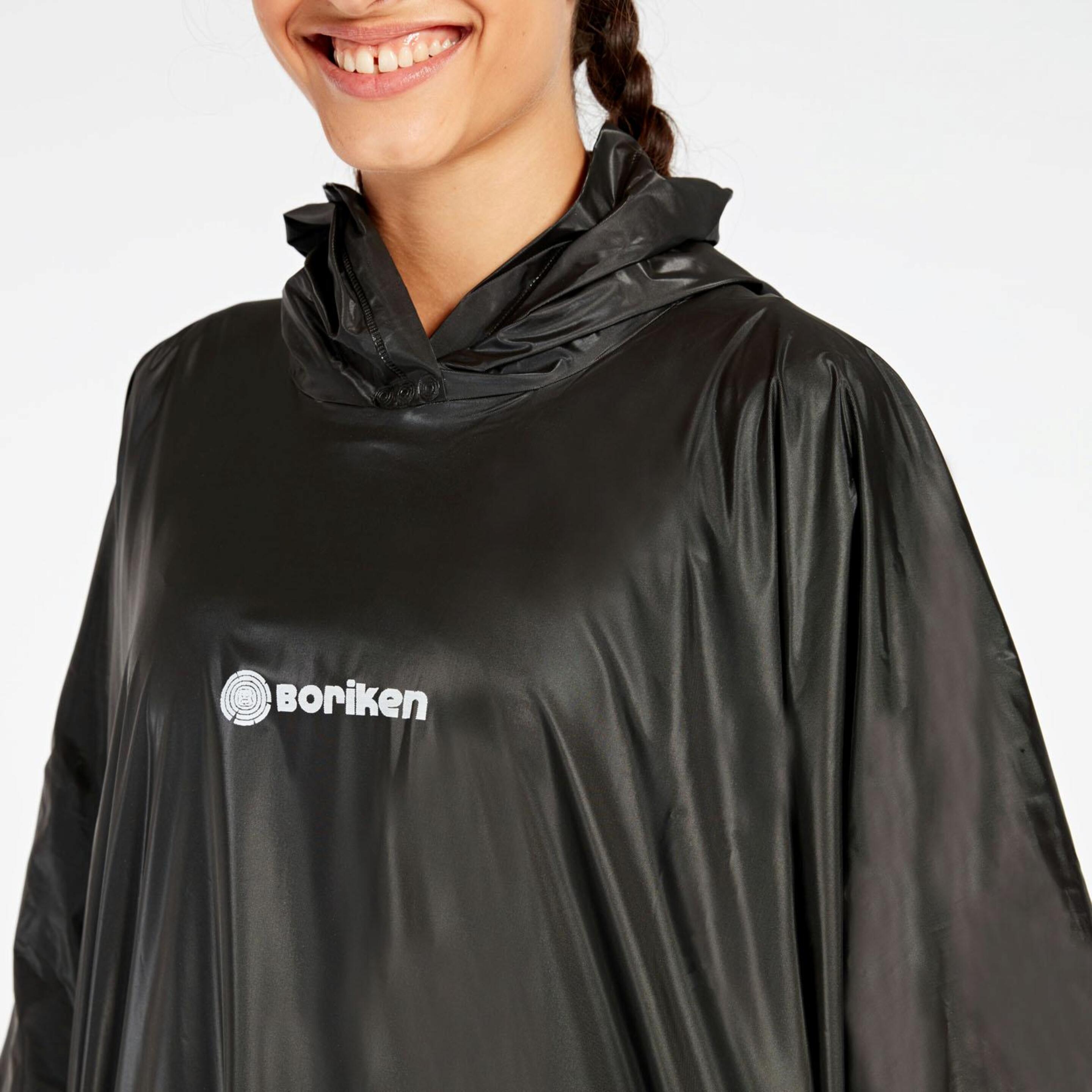 Poncho Lluvia Negro Boriken