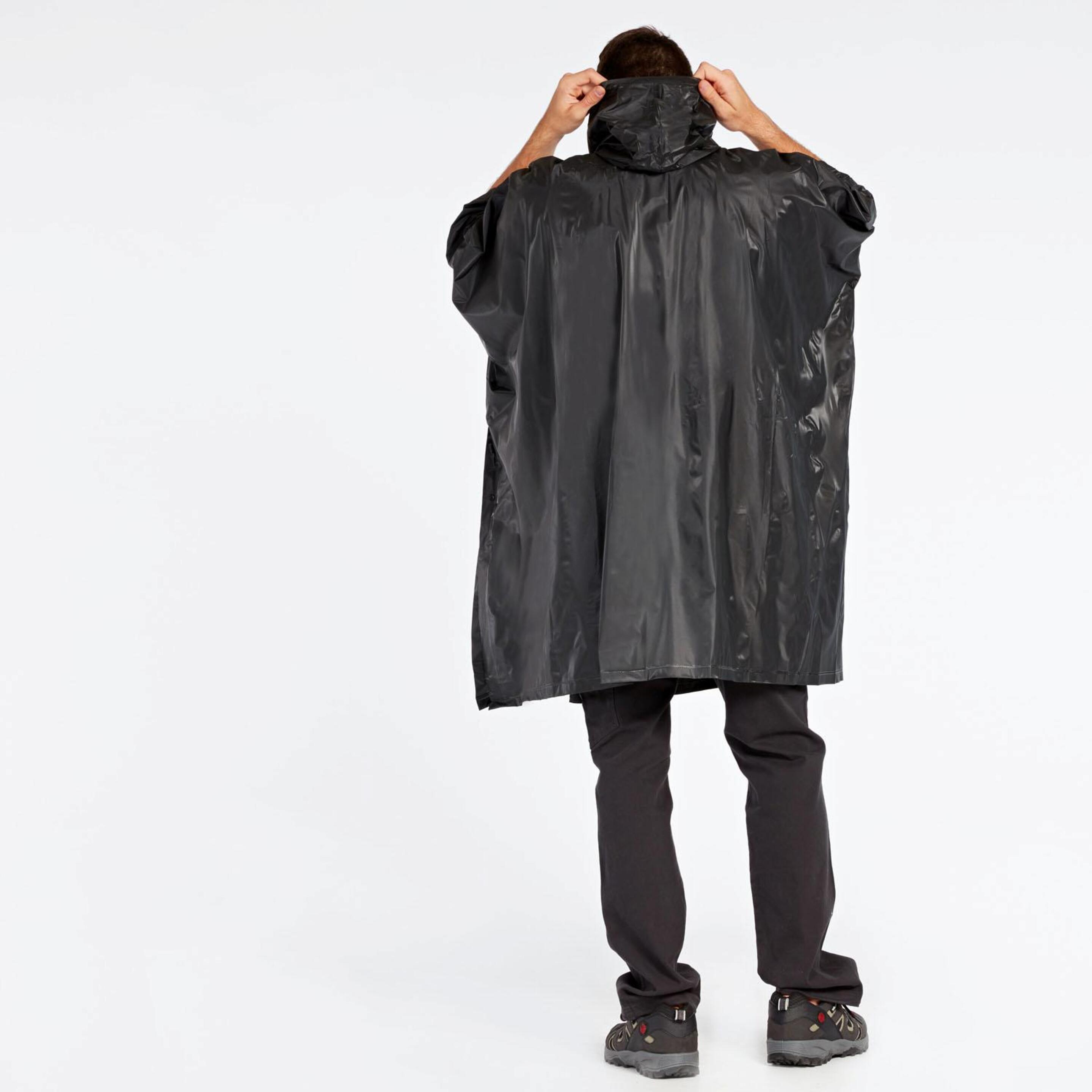 Poncho Lluvia Negro Boriken