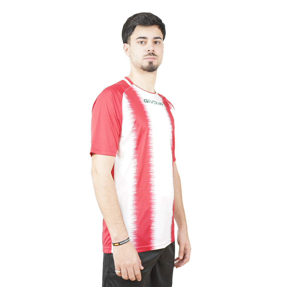 Camiseta Givova Stripe - rojo-blanco - 