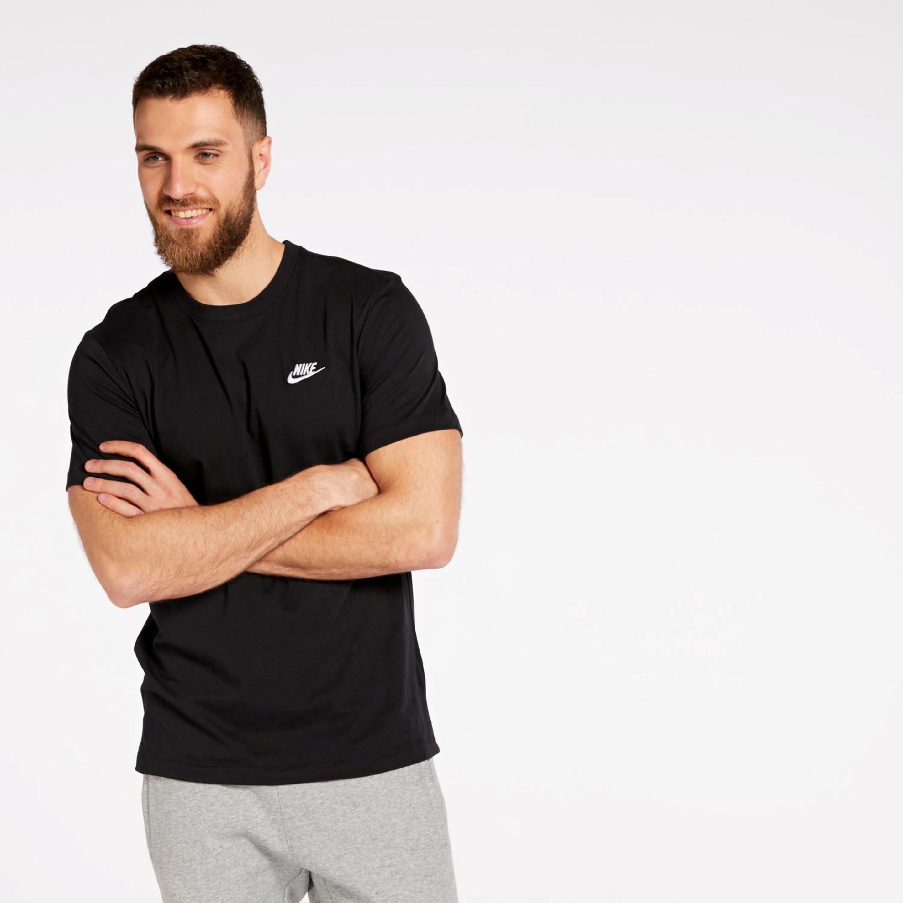 Nike Club - Negro - Camiseta Hombre