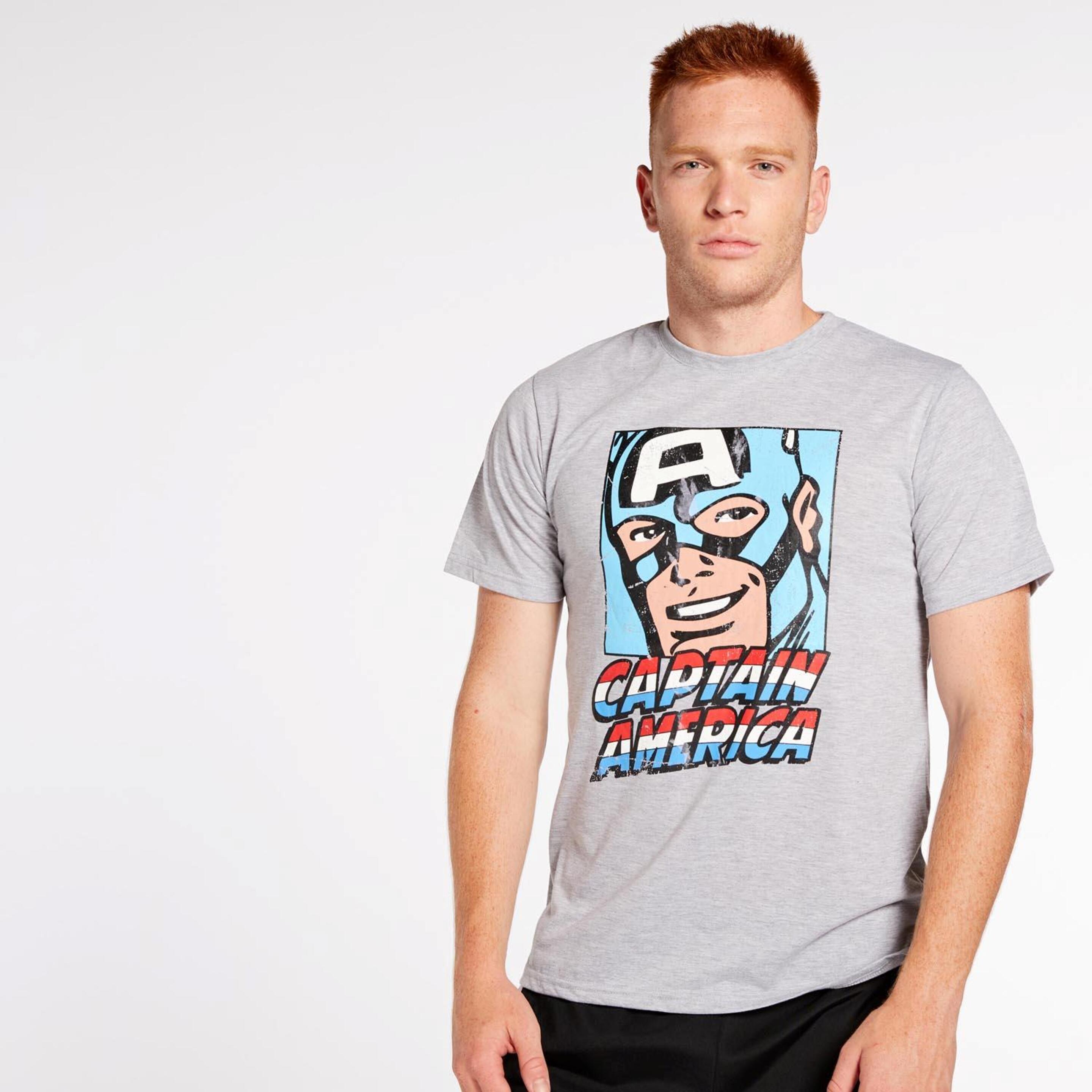 0av Marvel Cro Camiseta M/c Alg Capitan America