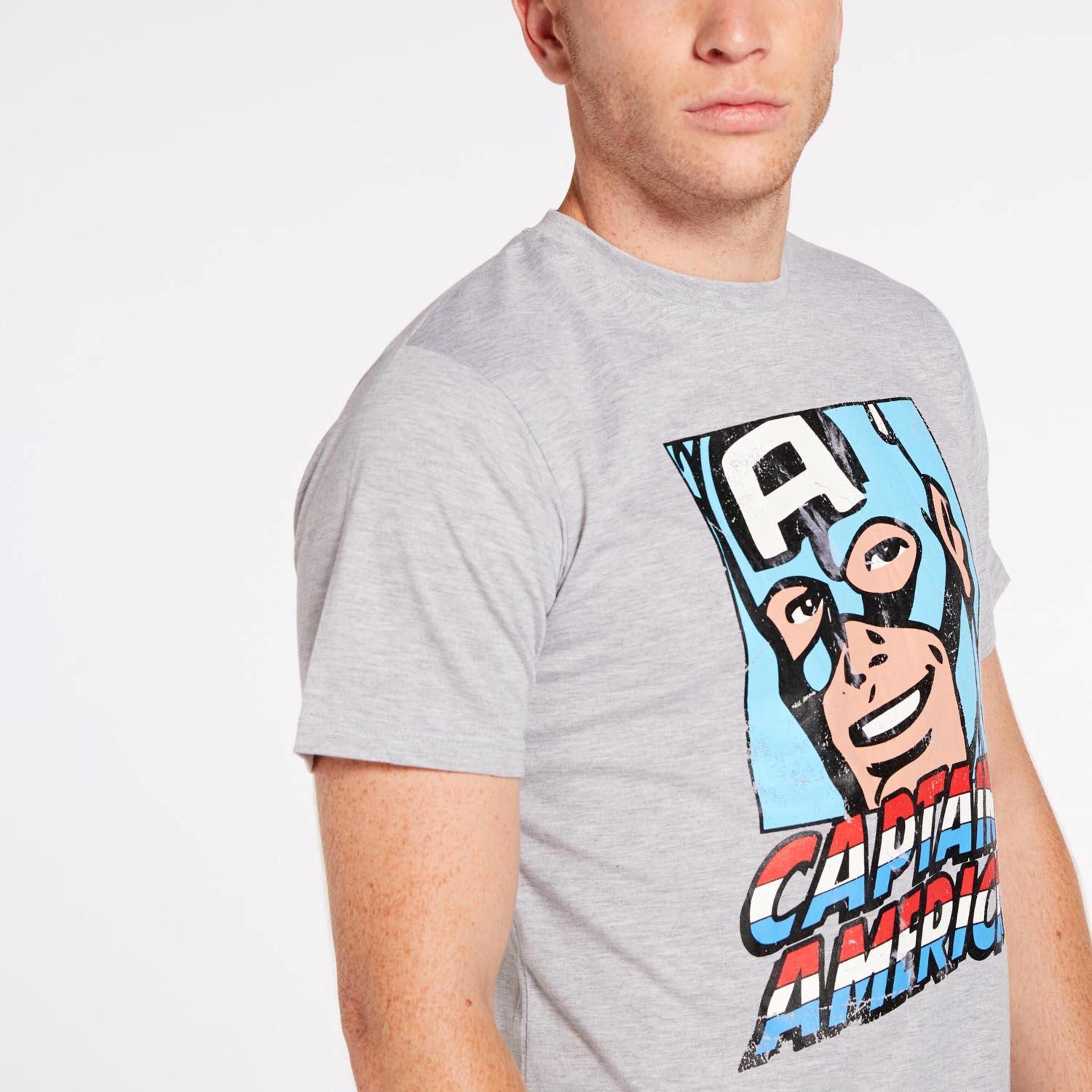 0av Marvel Cro Camiseta M/c Alg Capitan America