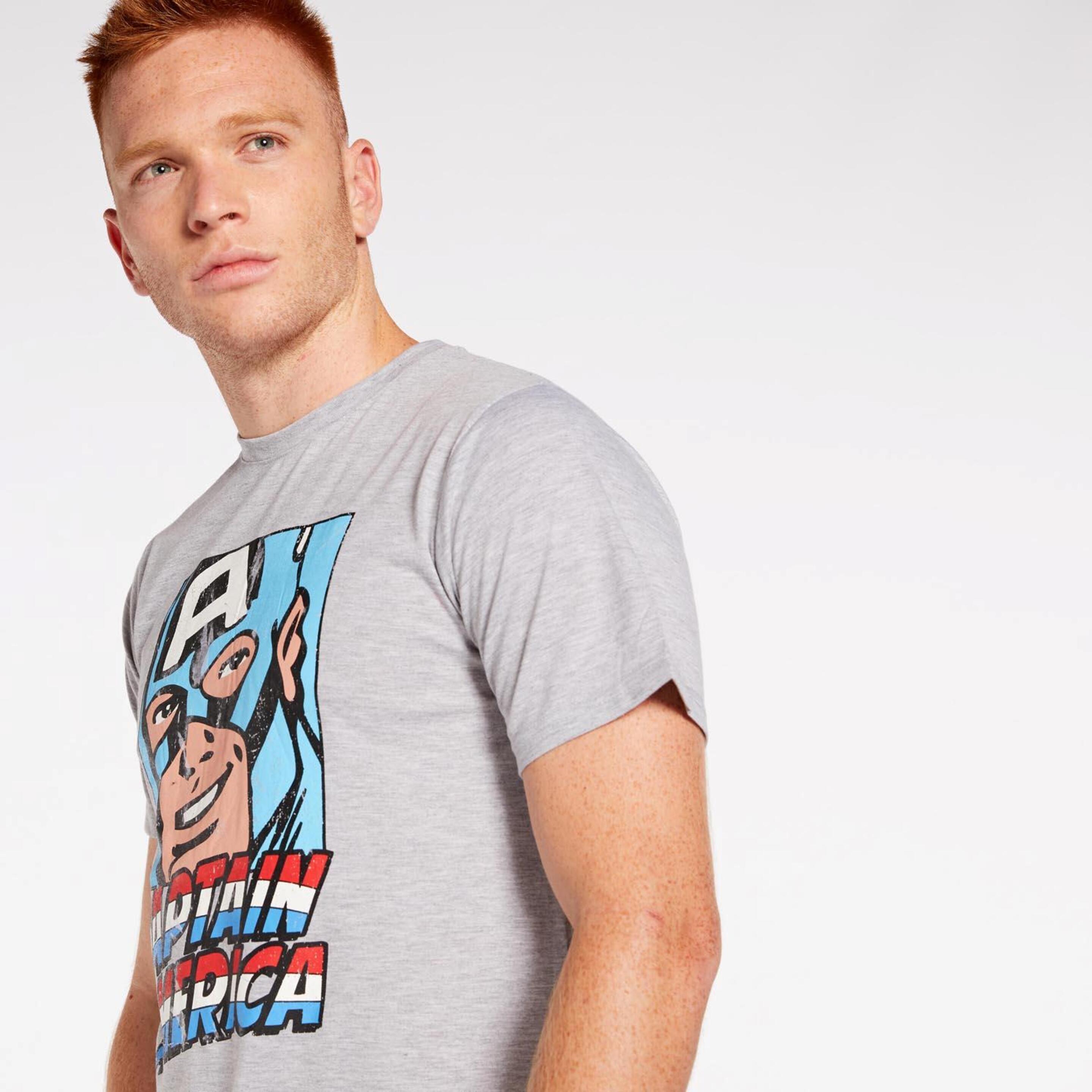 0av Marvel Cro Camiseta M/c Alg Capitan America