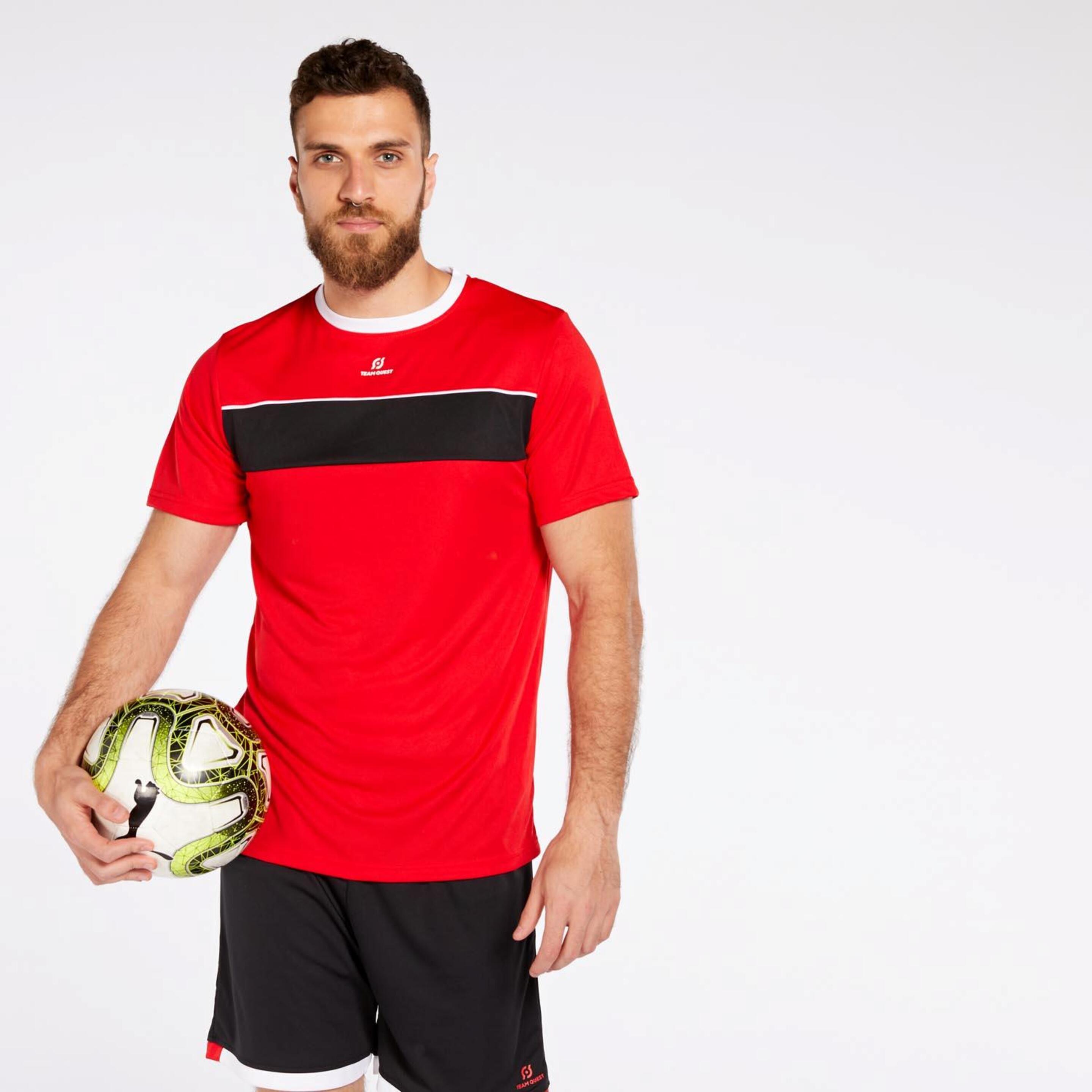 T-shirt Team Quest Basic - rojo - T-shirt Futebol Homem