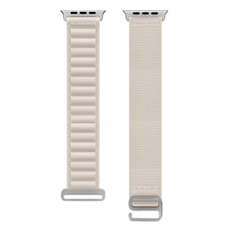 Pulseira De Nylon Compatível Com Apple Watch 42/44/45/49mm Cinza