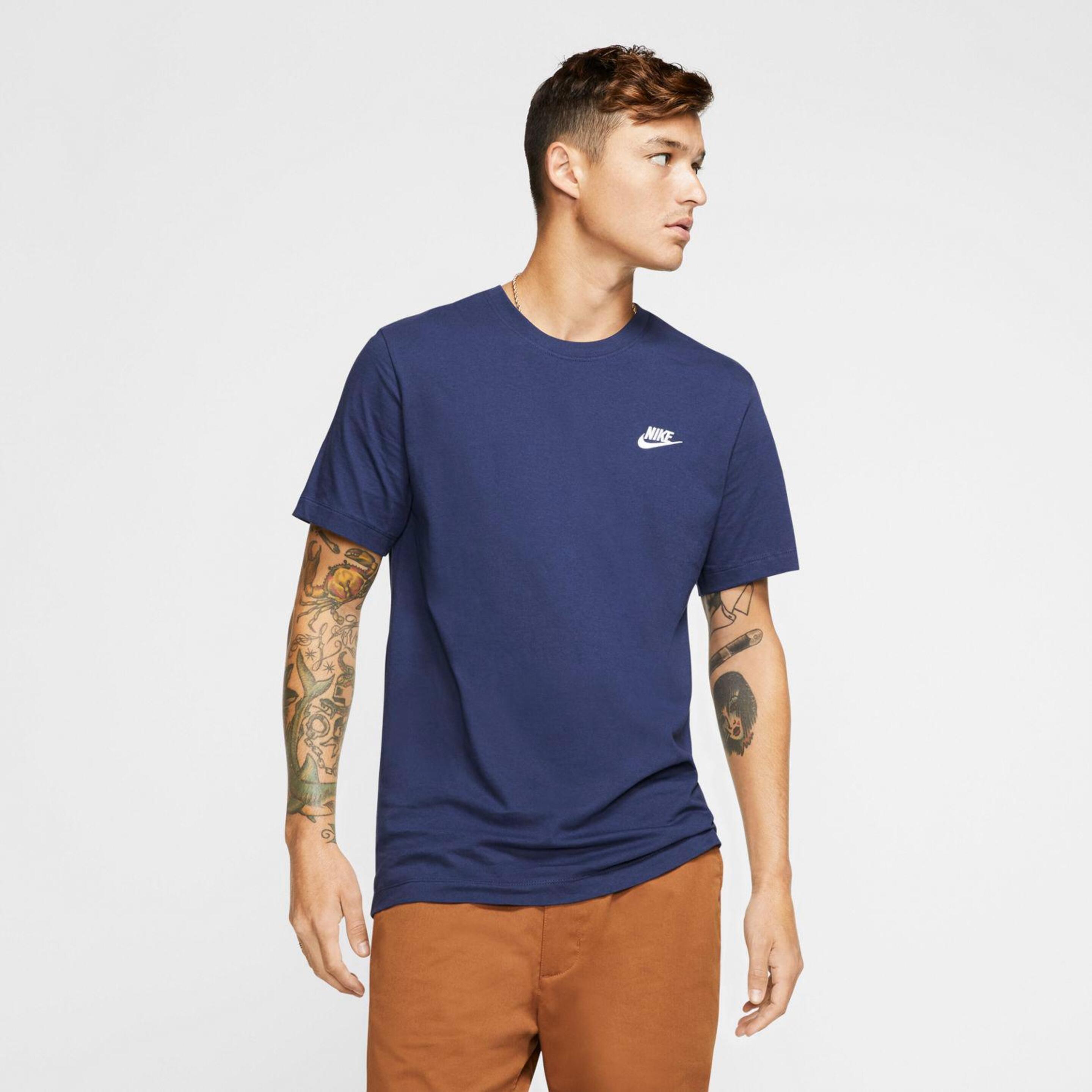 Nike Club - Marino - Camiseta Hombre