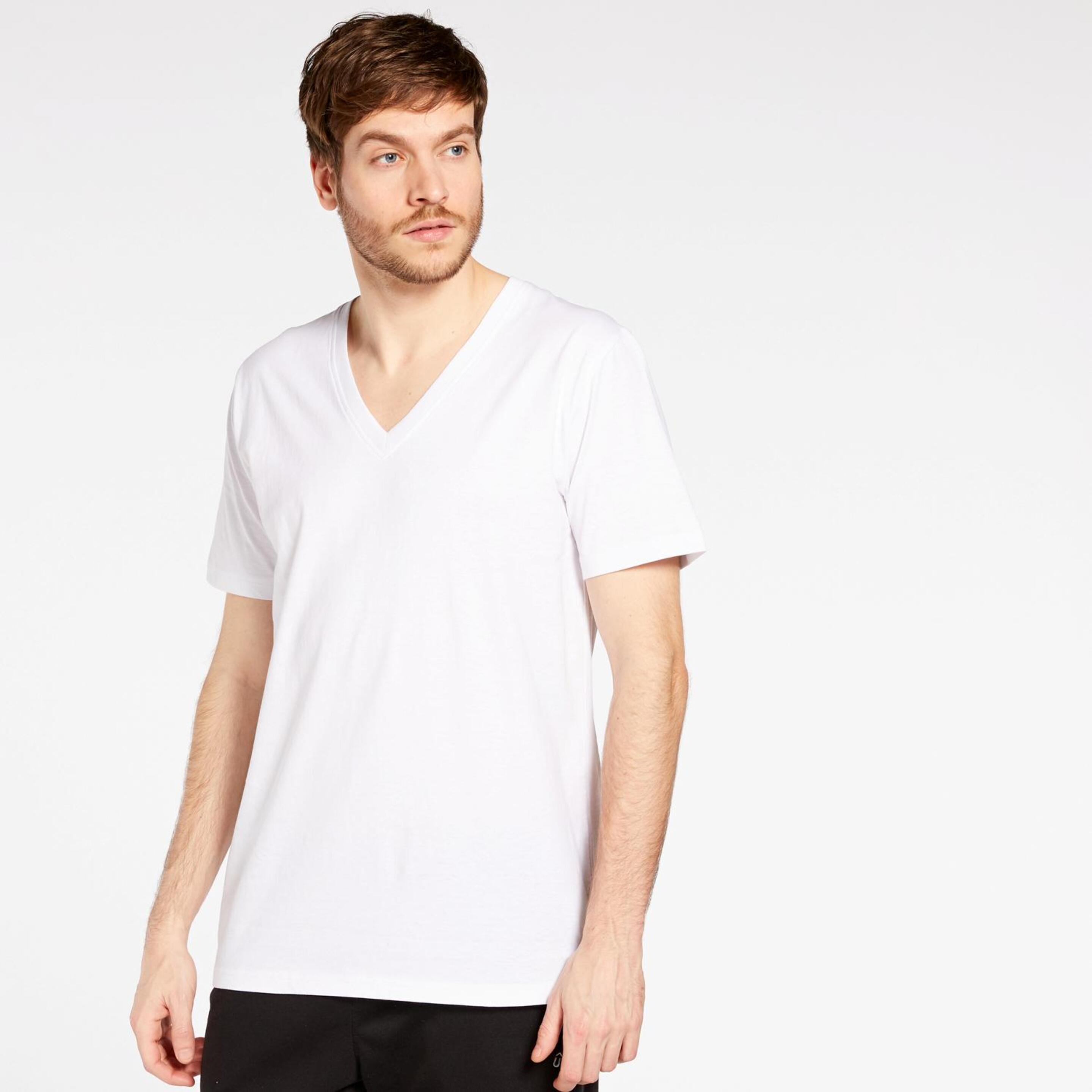 Up Basic - blanco - Camiseta Cuello Pico Hombre