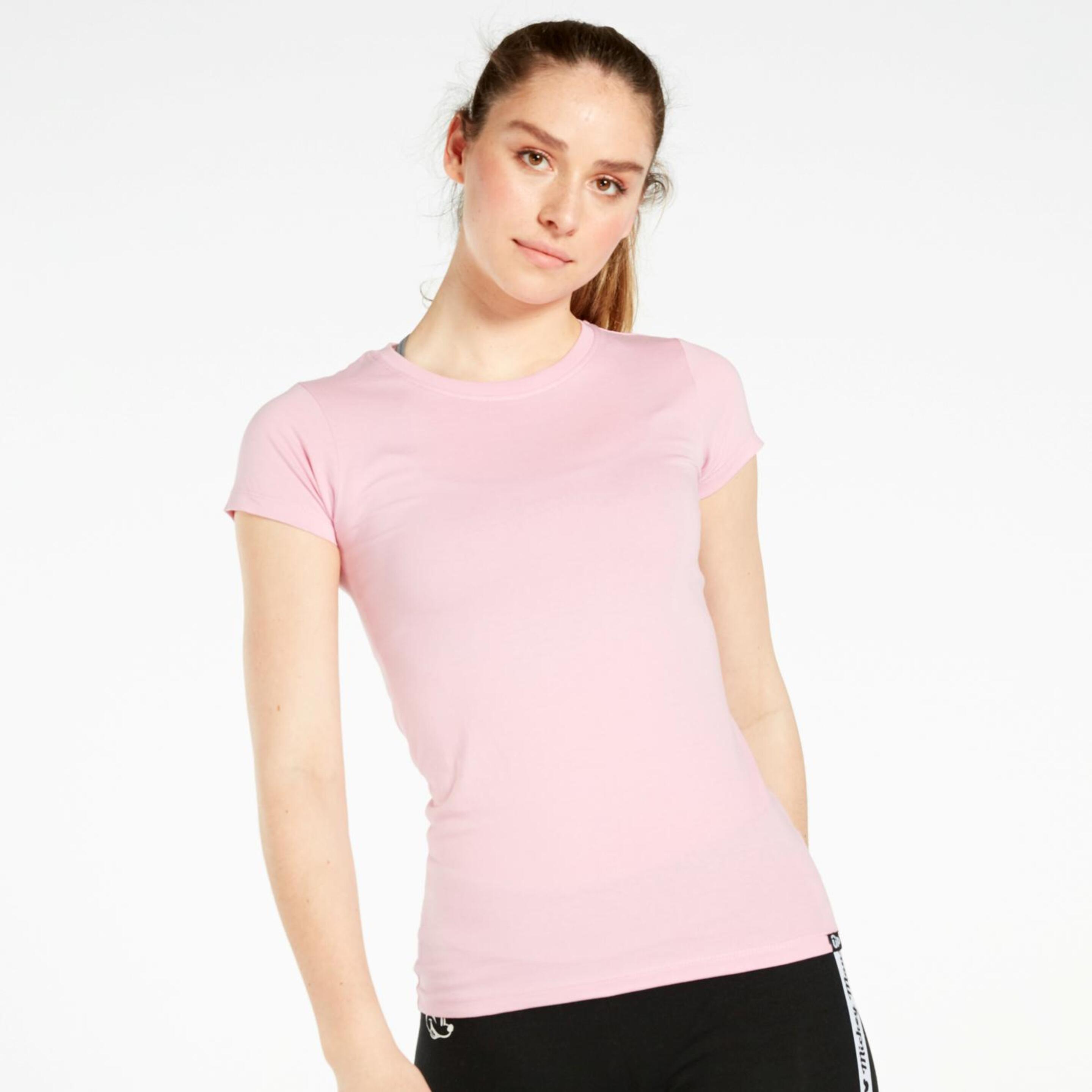 Camiseta Up Basic - Rosa - Camiseta Manga Corta Mujer