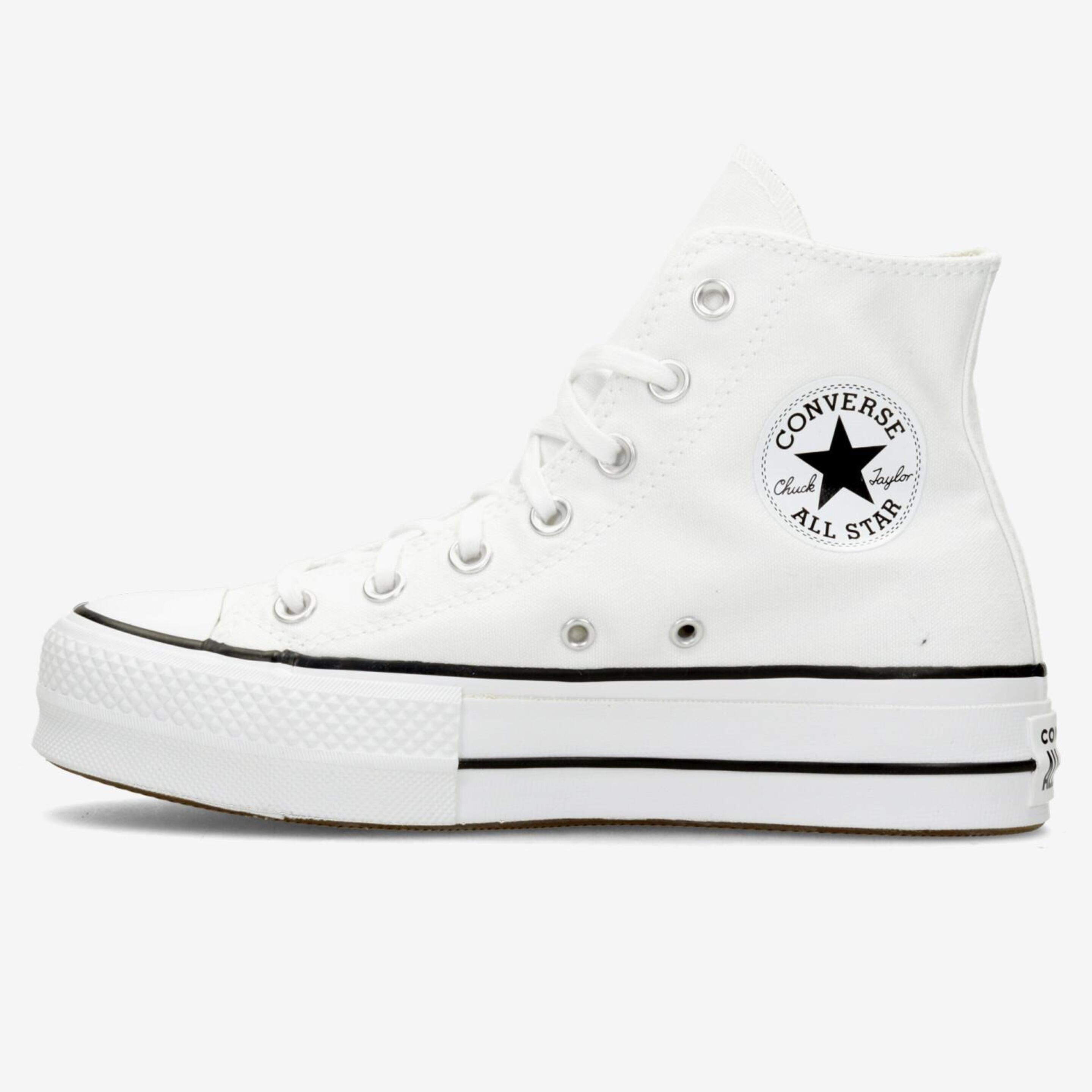 Converse Chuck Taylor All Star - Blanco - Zapatillas Plataforma Mujer