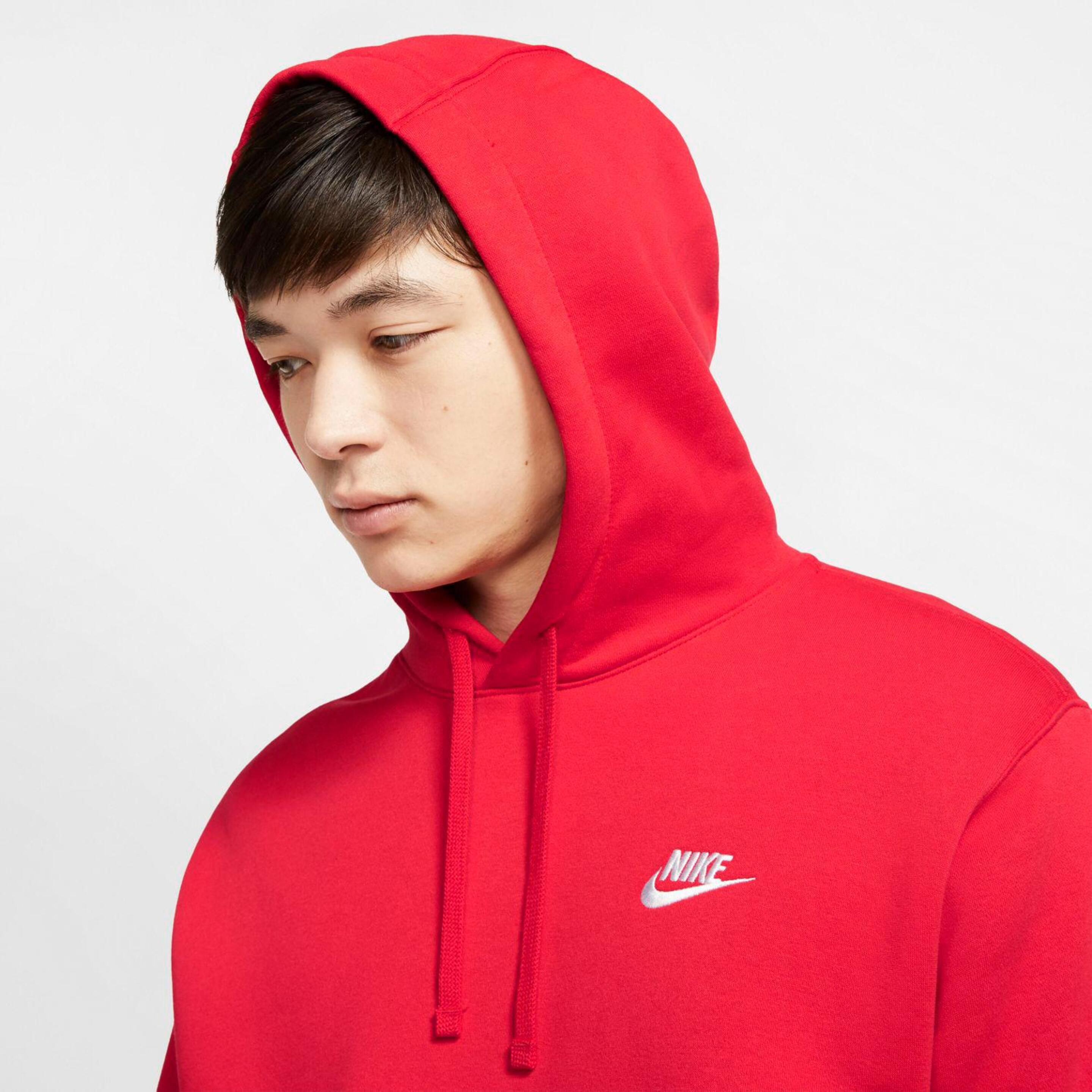 Sweatshirt Nike Club - rojo - Sweatshirt Capuz Homem