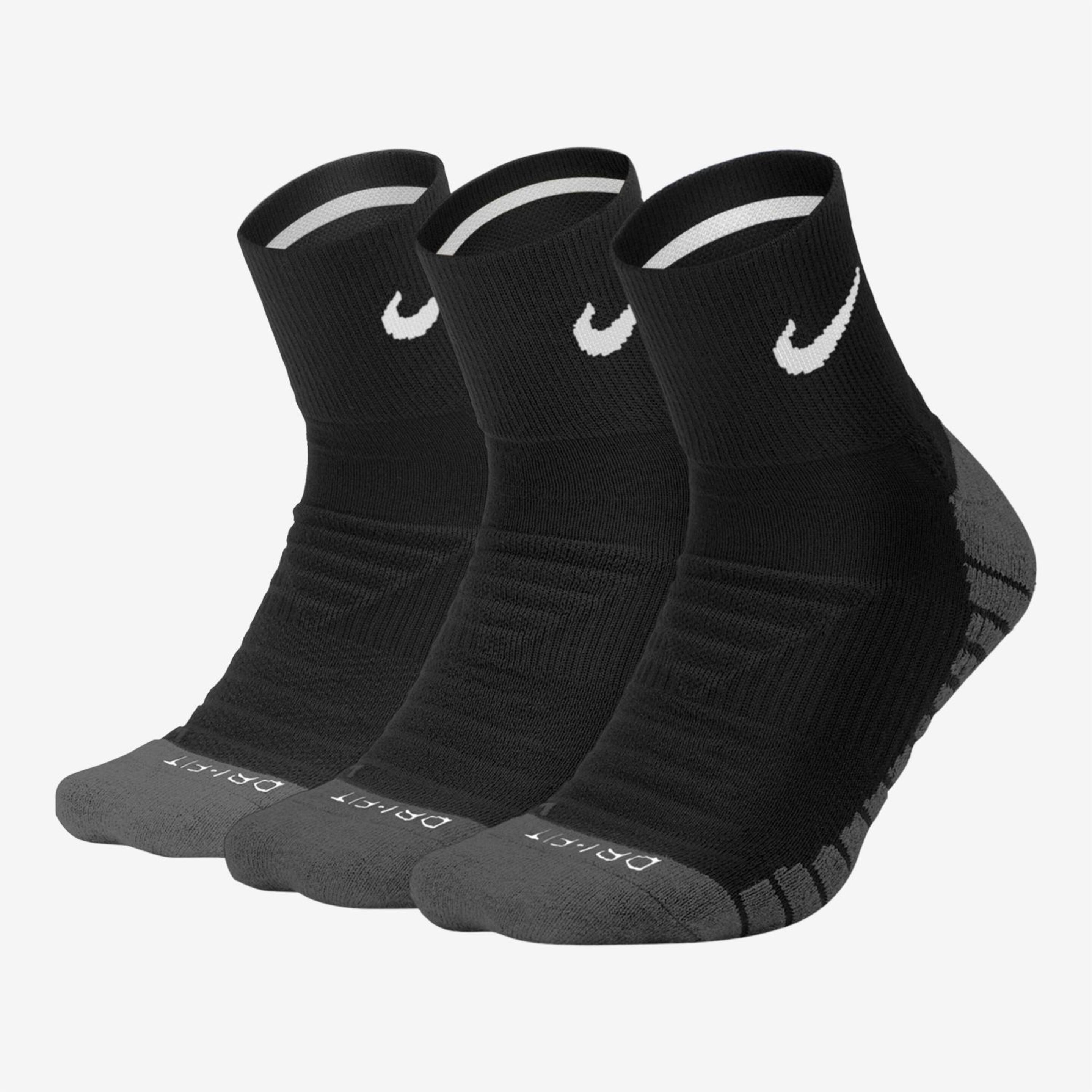 Meias Running Nike - negro - Pack 3 Pares Homem