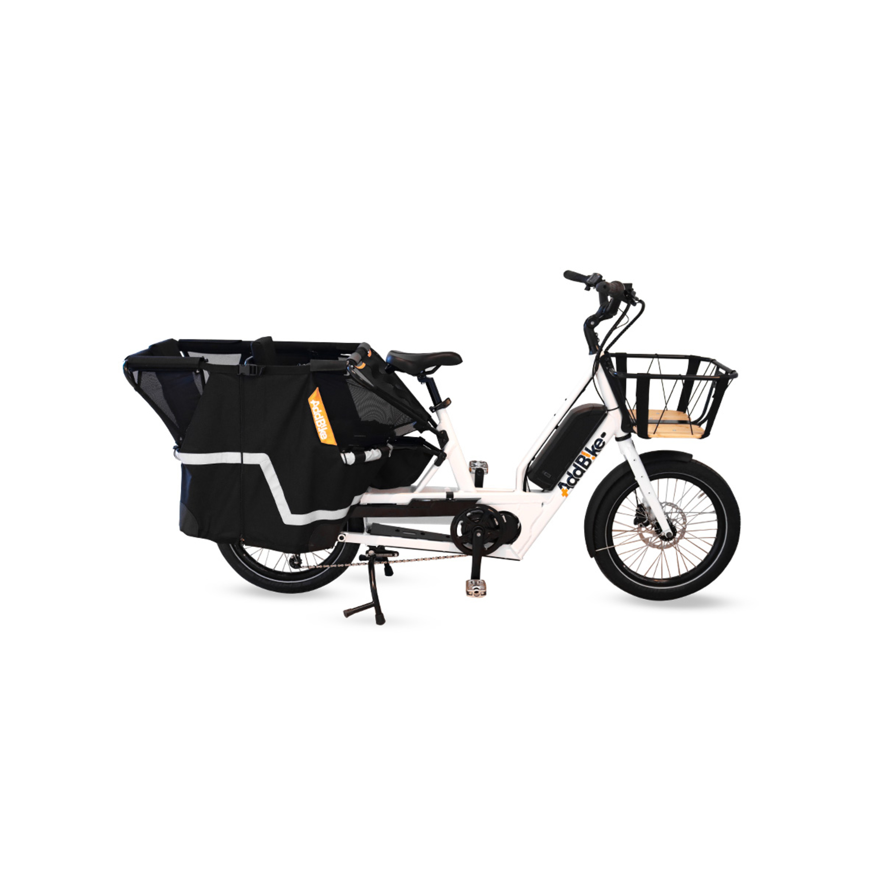 Bicicleta Carga Eléctrica Familiar Addbike U-cargo Family - blanco - 