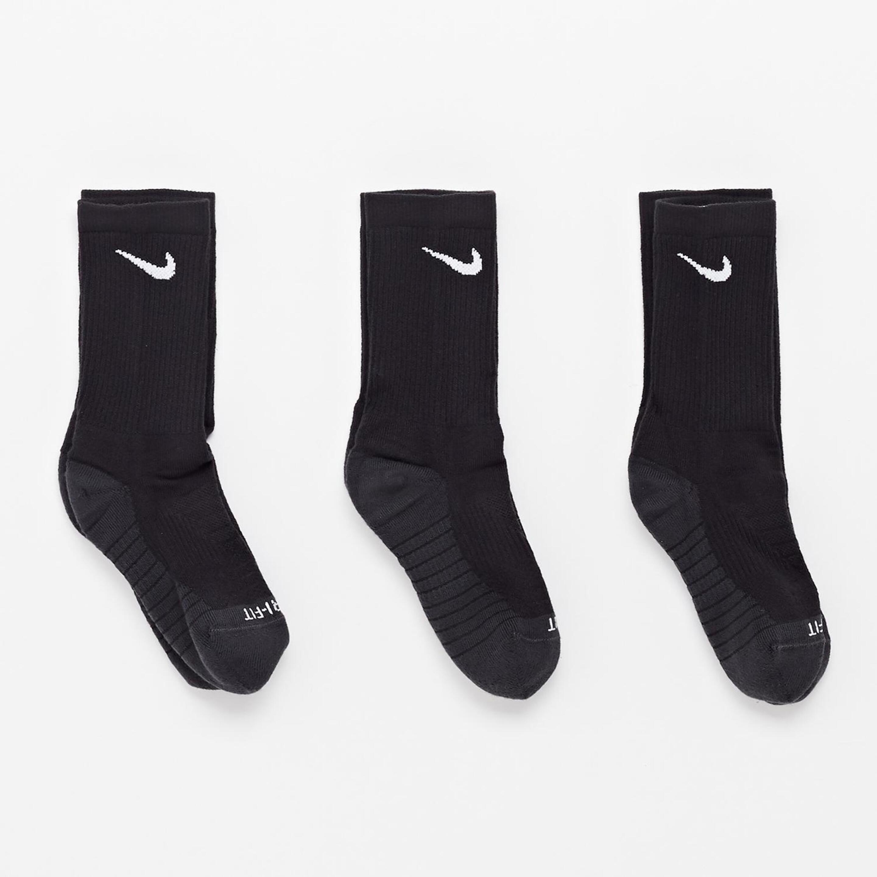 Meias Running Nike - negro - Pack 3 Homem