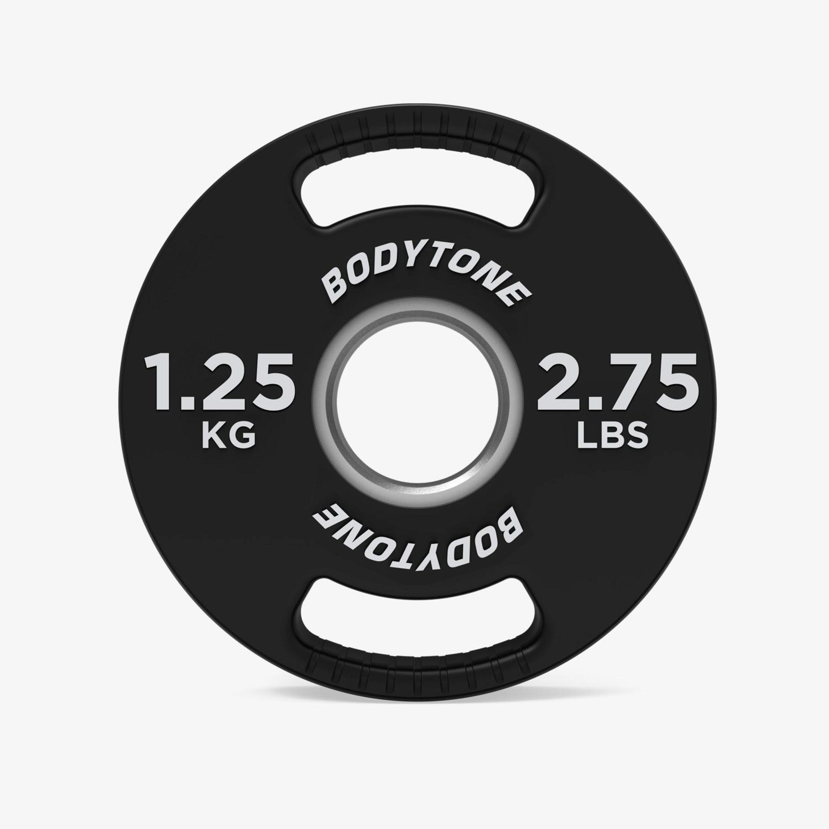 Disco 1.25kg Bodytone - negro - 50 mm Diâmetro