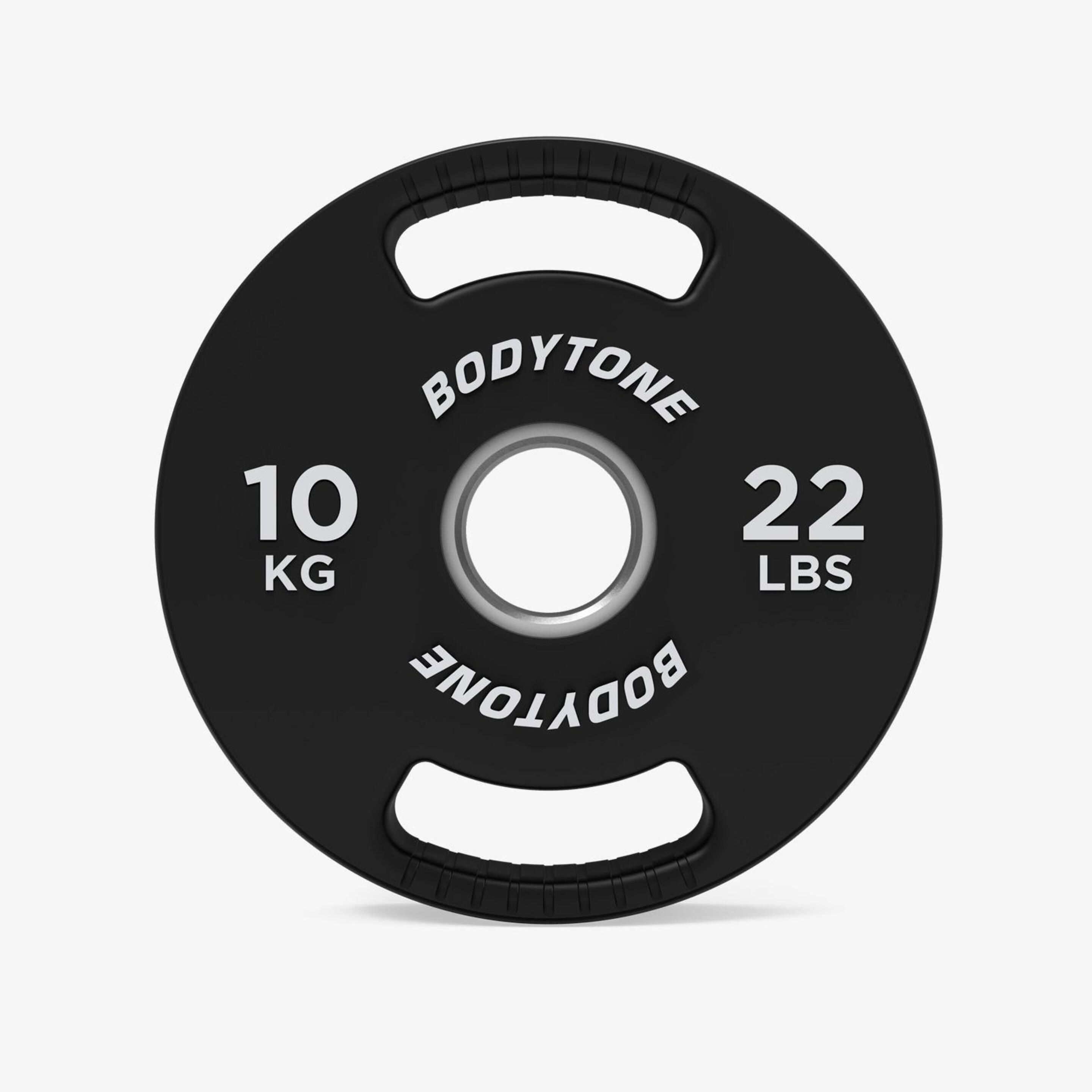Disco 10kg Bodytone - negro - 50 mm Diâmetro