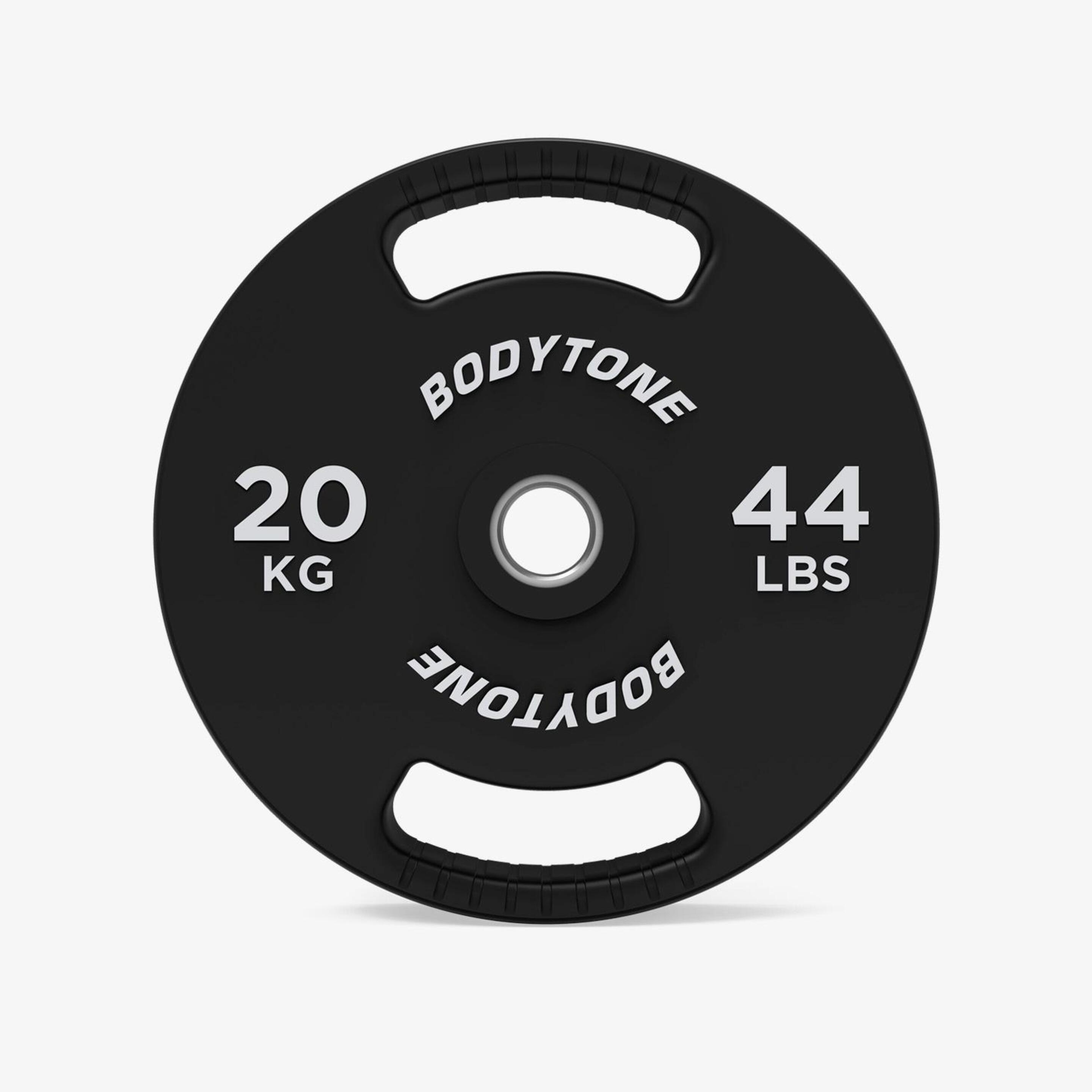 Disco 20kg Bodytone - negro - 50 mm Diâmetro